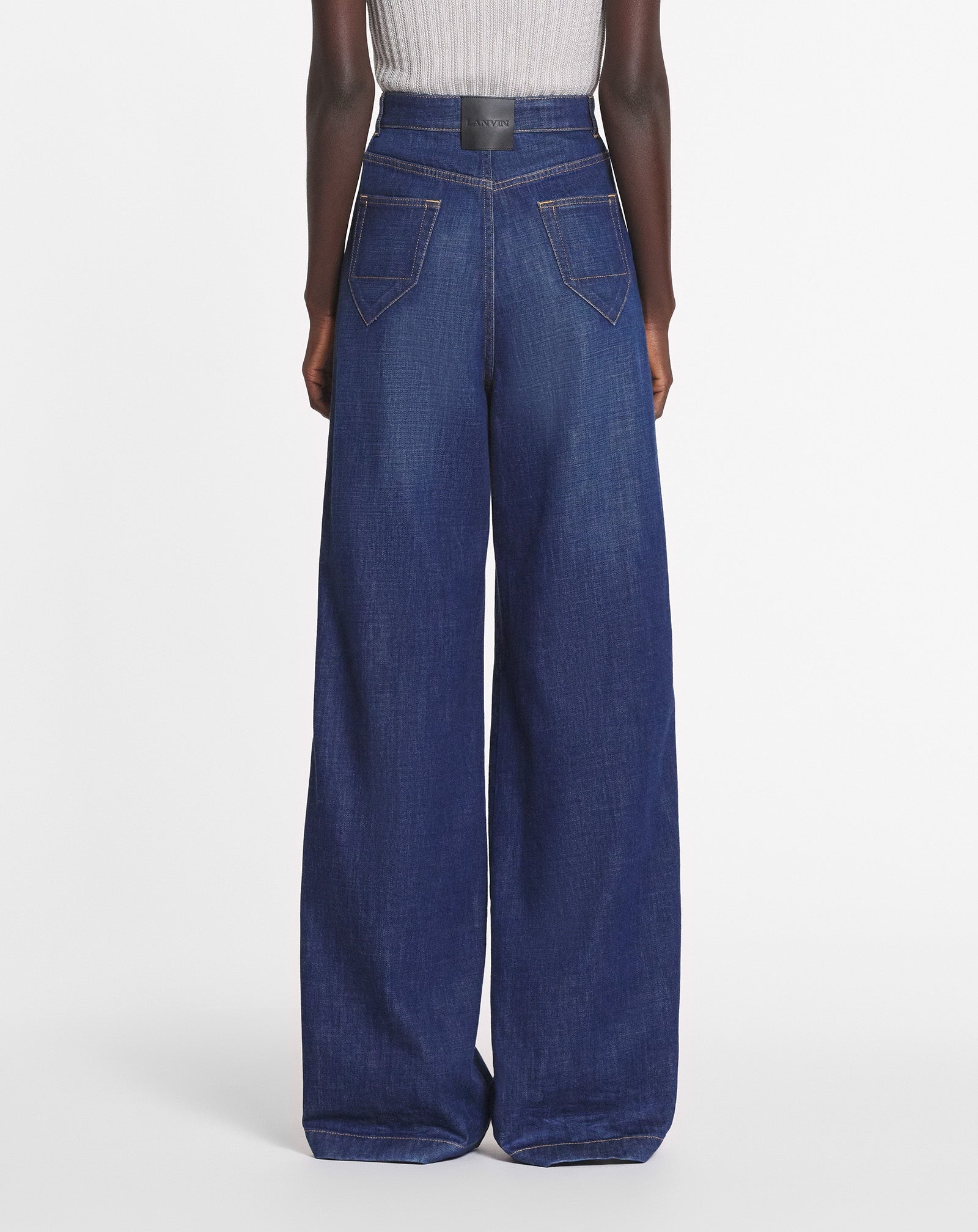 DARTED DENIM PANTS - 4