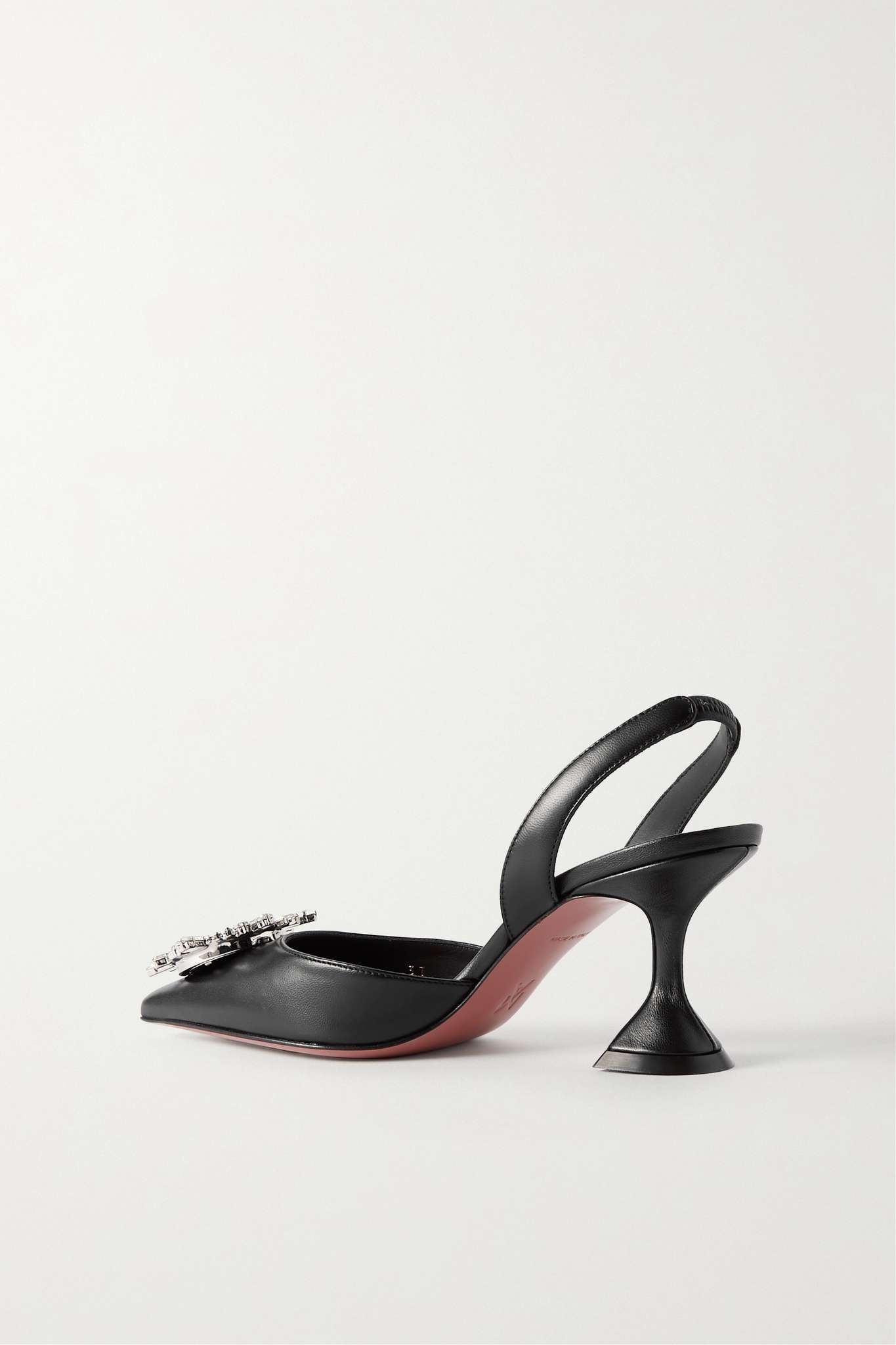 Begum Swarovski crystal-embellished leather slingback pumps - 3