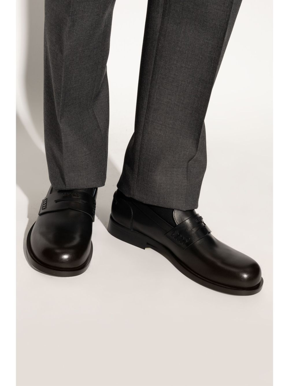 logo embossed loafers - 2