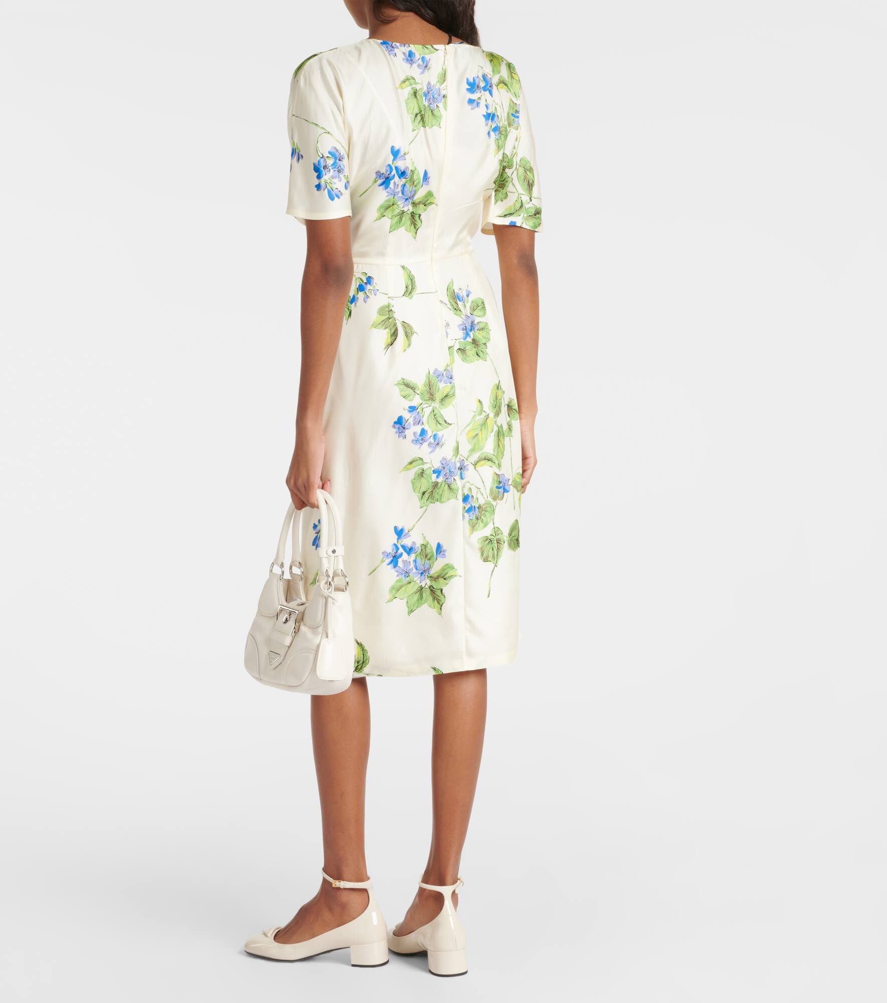 Silk-blend midi dress - 3