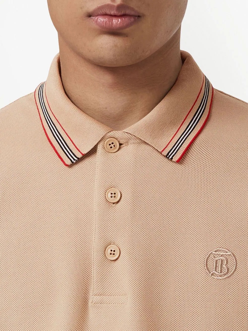 Icon-stripe collar polo shirt - 5