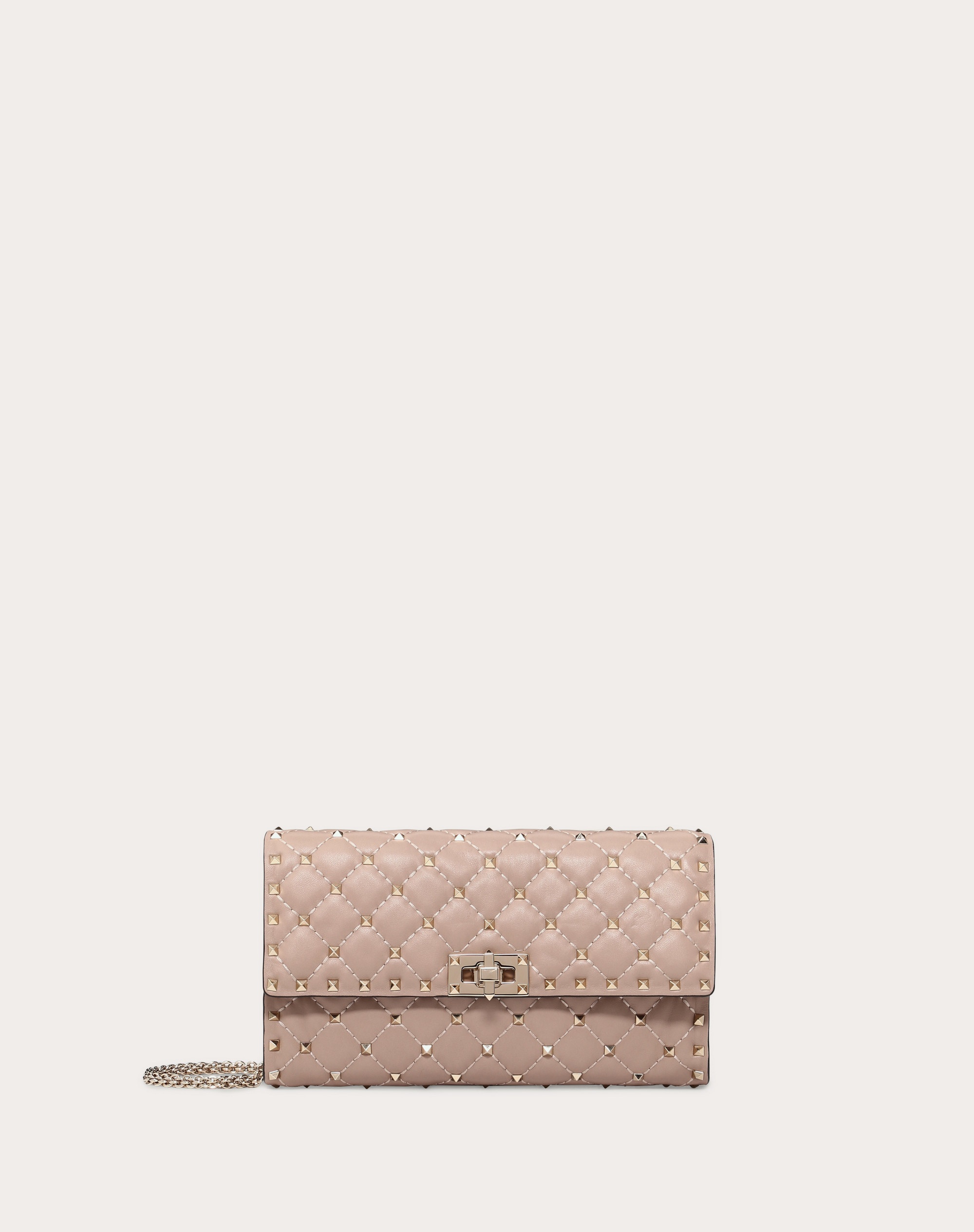 ROCKSTUD SPIKE NAPPA LEATHER CROSSBODY CLUTCH BAG - 1