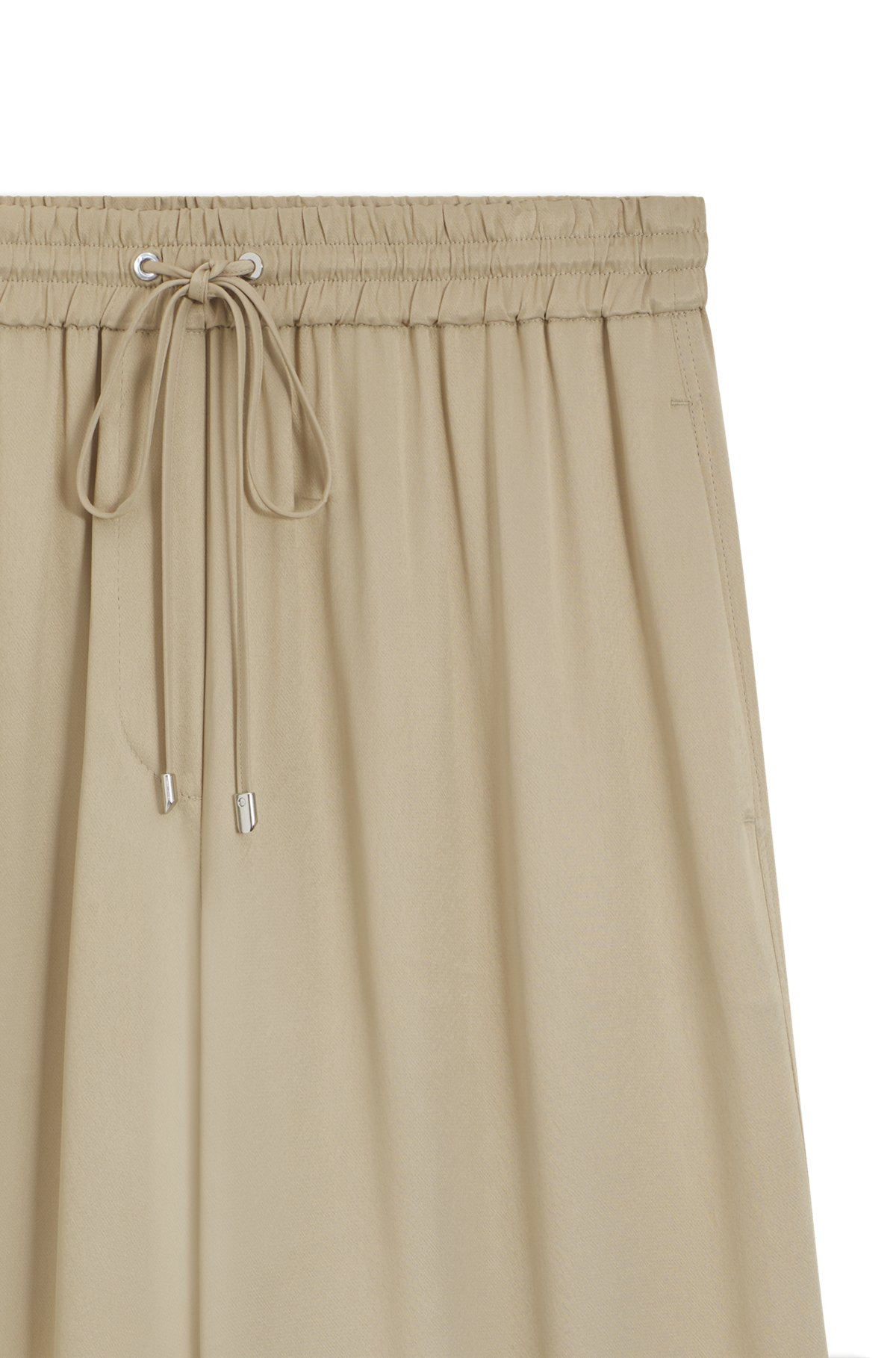 EXTRA-LONG RELAXED-FIT TROUSERS IN SATIN - 6