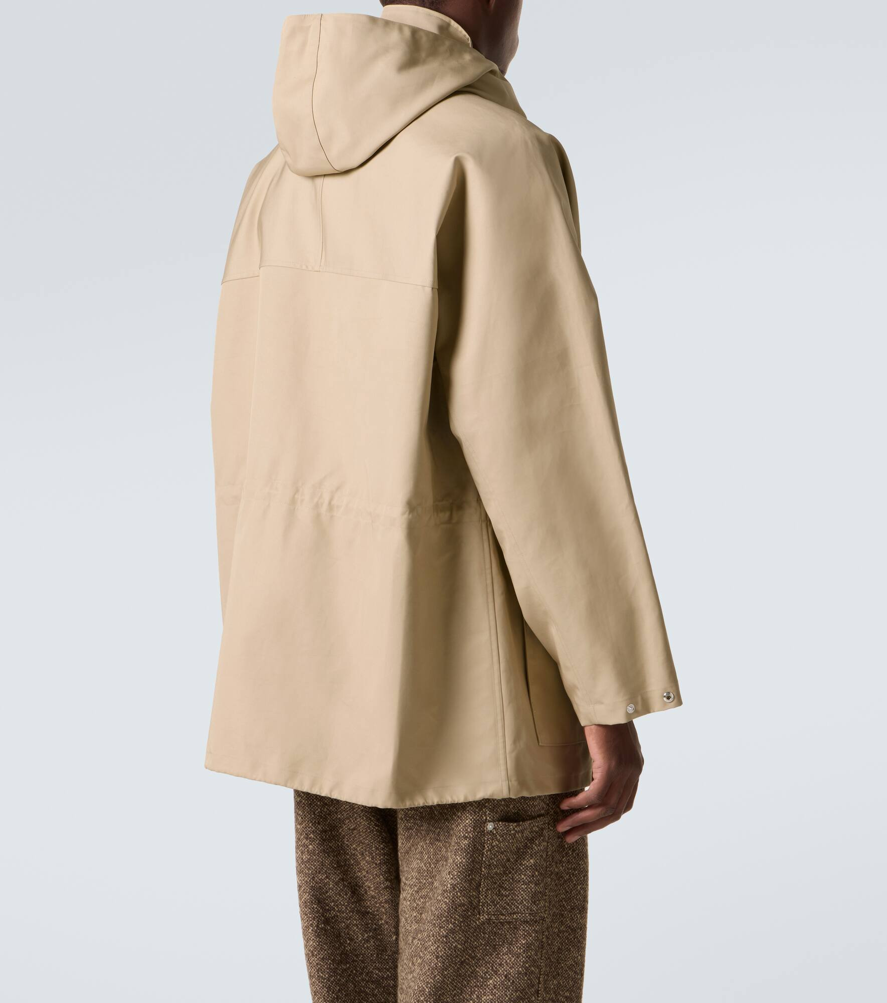 Hooded cotton gabardine jacket - 4