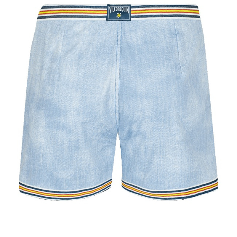 Vilebrequin Men Swim Trunks Vintage 1973 Printed Denim outlook