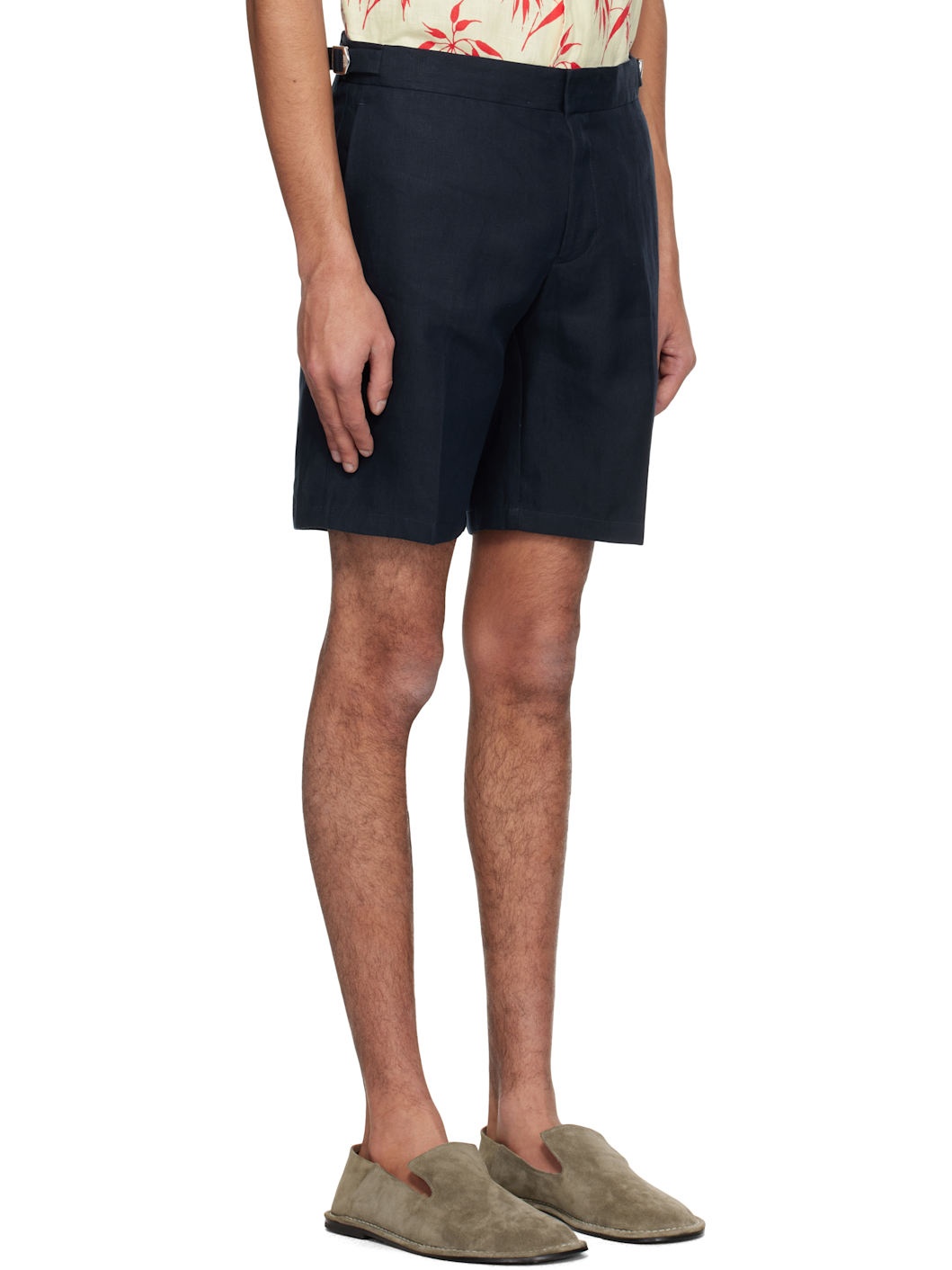 Navy Norwich Italian Linen Shorts - 2
