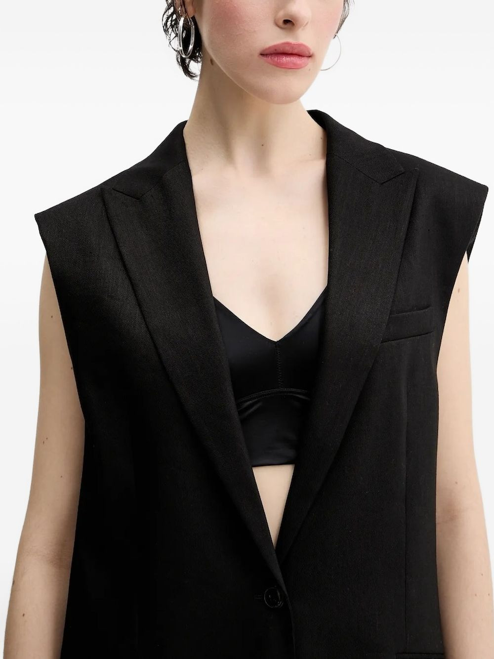sleeveless single-breasted waistcoat - 3
