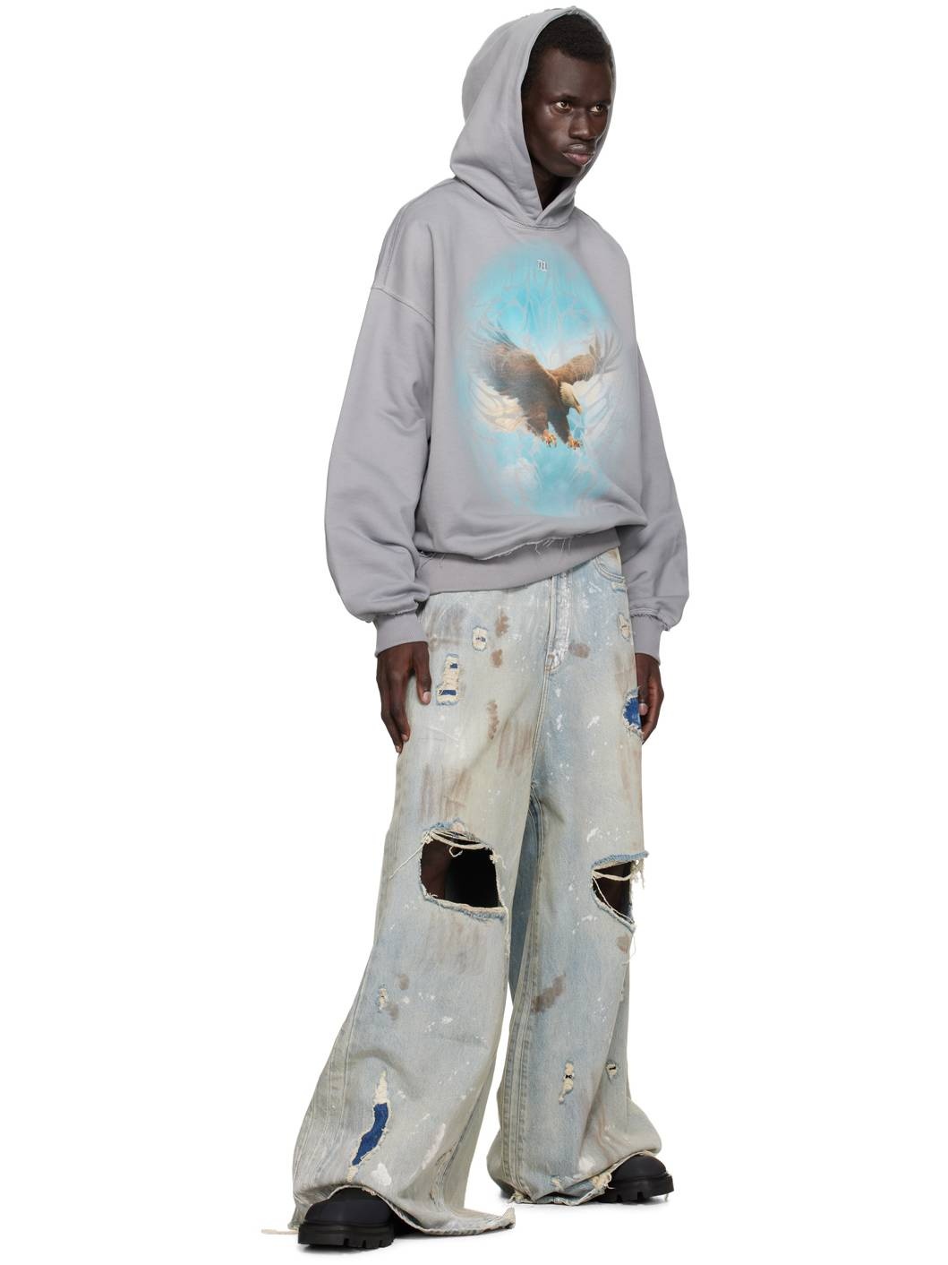MISBHV Gray Monument Valley Hoodie | REVERSIBLE