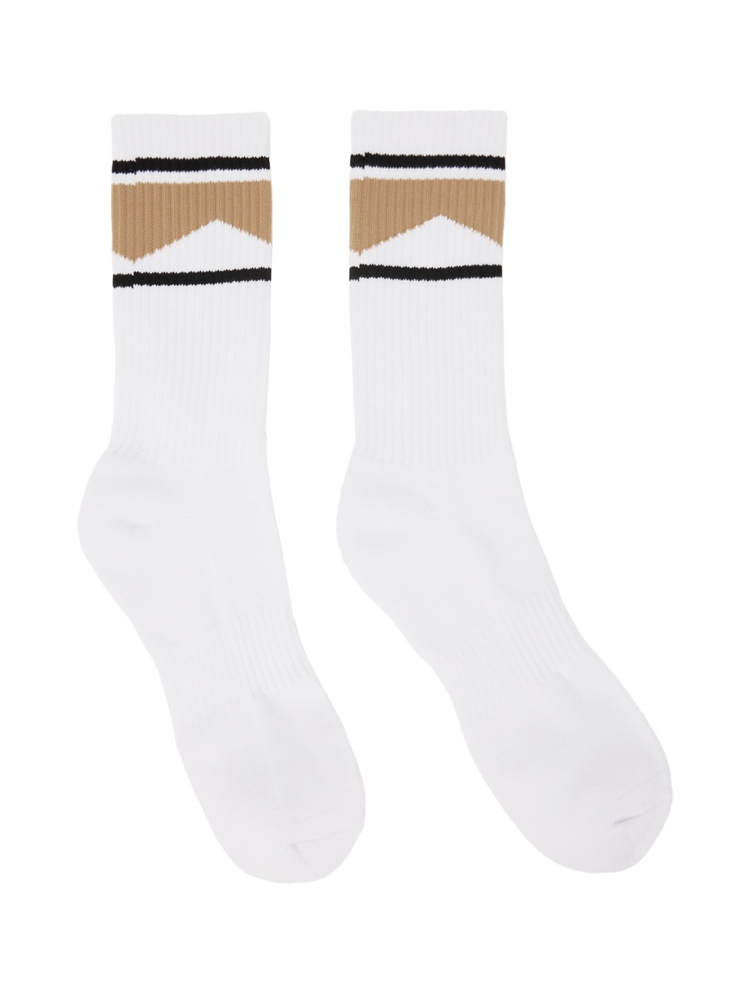 White Chevron Socks - 1