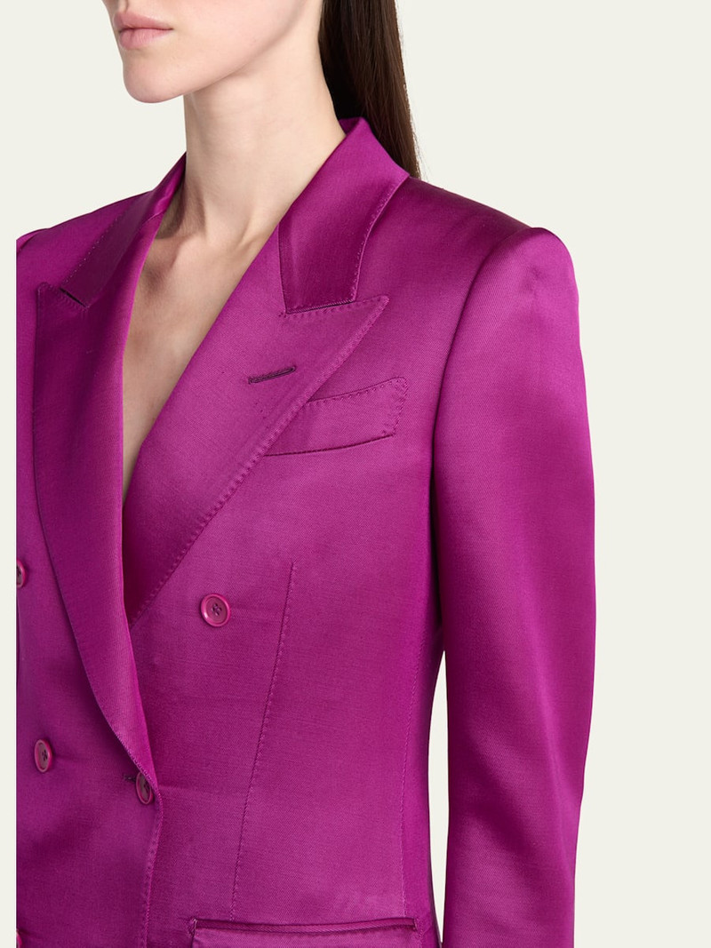 TOM FORD Silk-Wool Twill Double-Breasted Jacket outlook