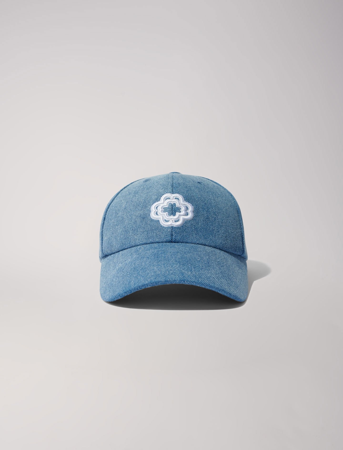Denim cap with clover logo - 7