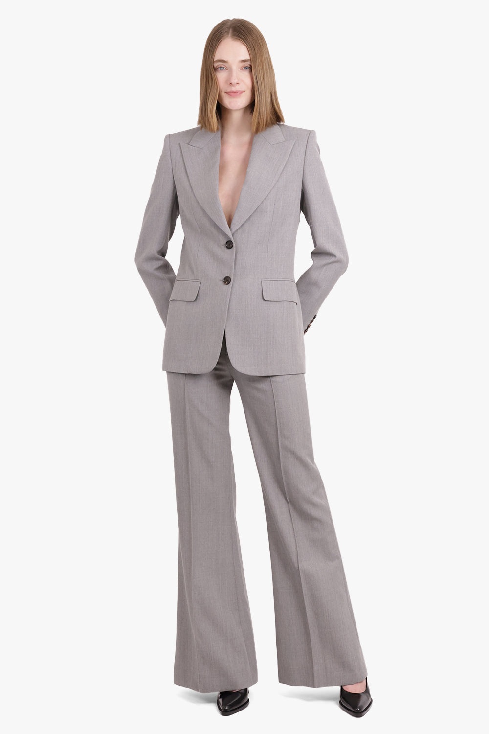 TAILORED SINGLE BREASTED JACKET | SWAN GREY - 5