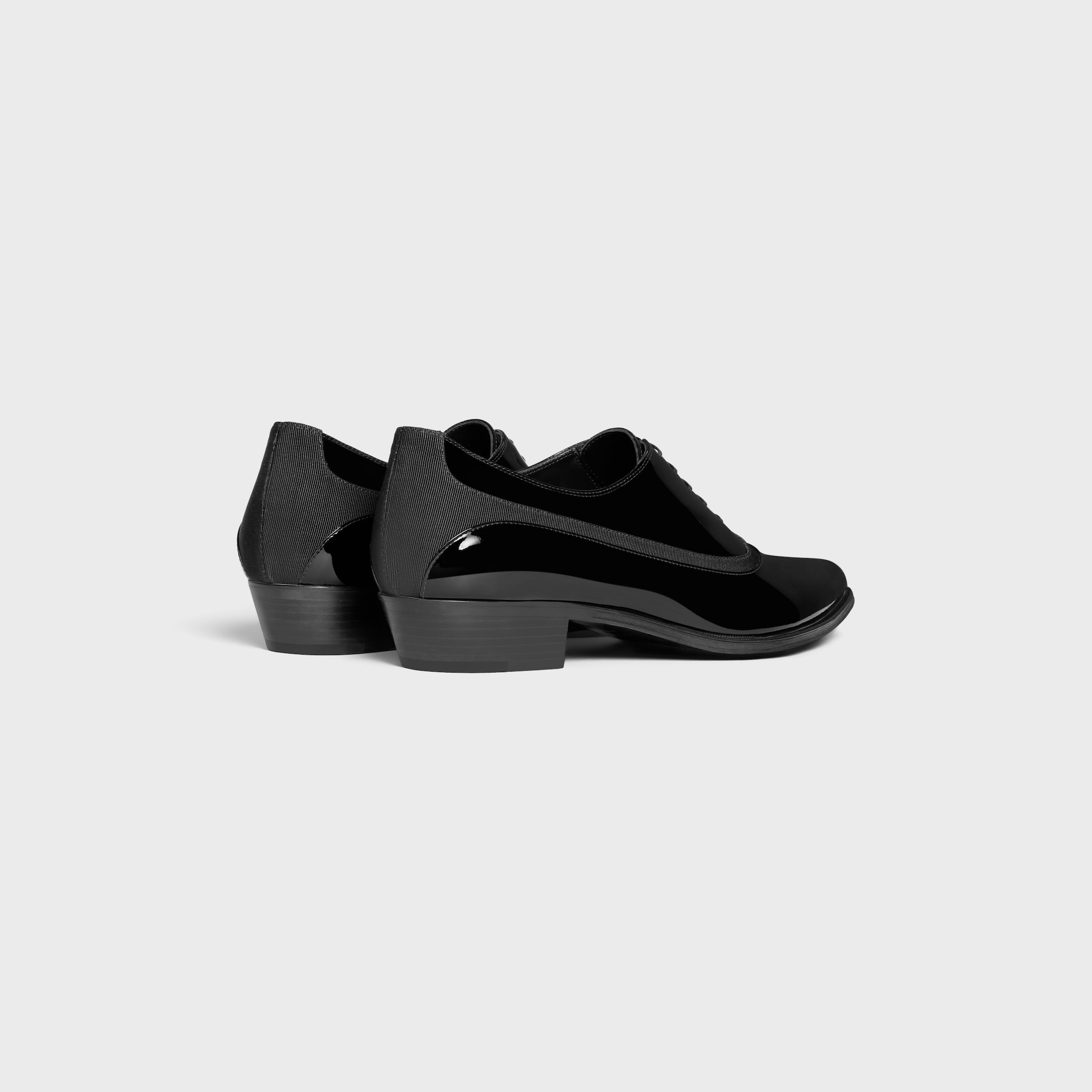 CELINE JUDE OXFORD IN PATENT CALFSKIN AND GROS GRAIN - 3