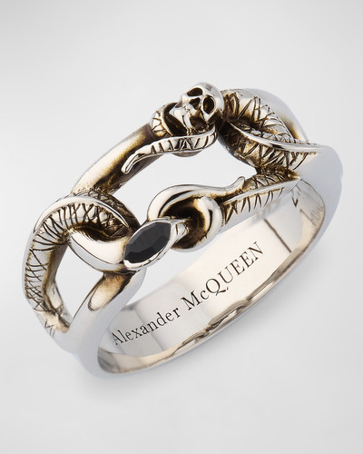 Alexander McQueen Men's Snake Skull Ring outlook