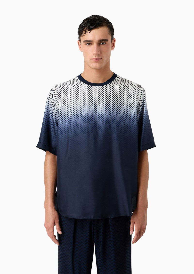 Printed silk T-shirt shirt 2