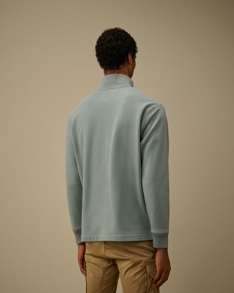 Diagonal Raised Fleece Half Zip Sweatshirt 4