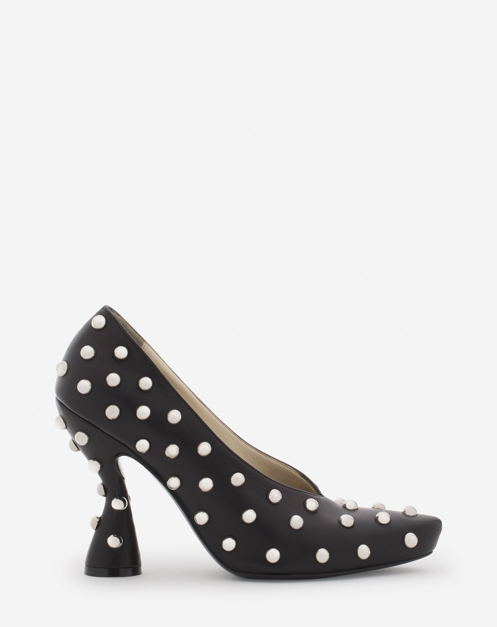 STUDDED MUSE LEATHER PUMPS - 1