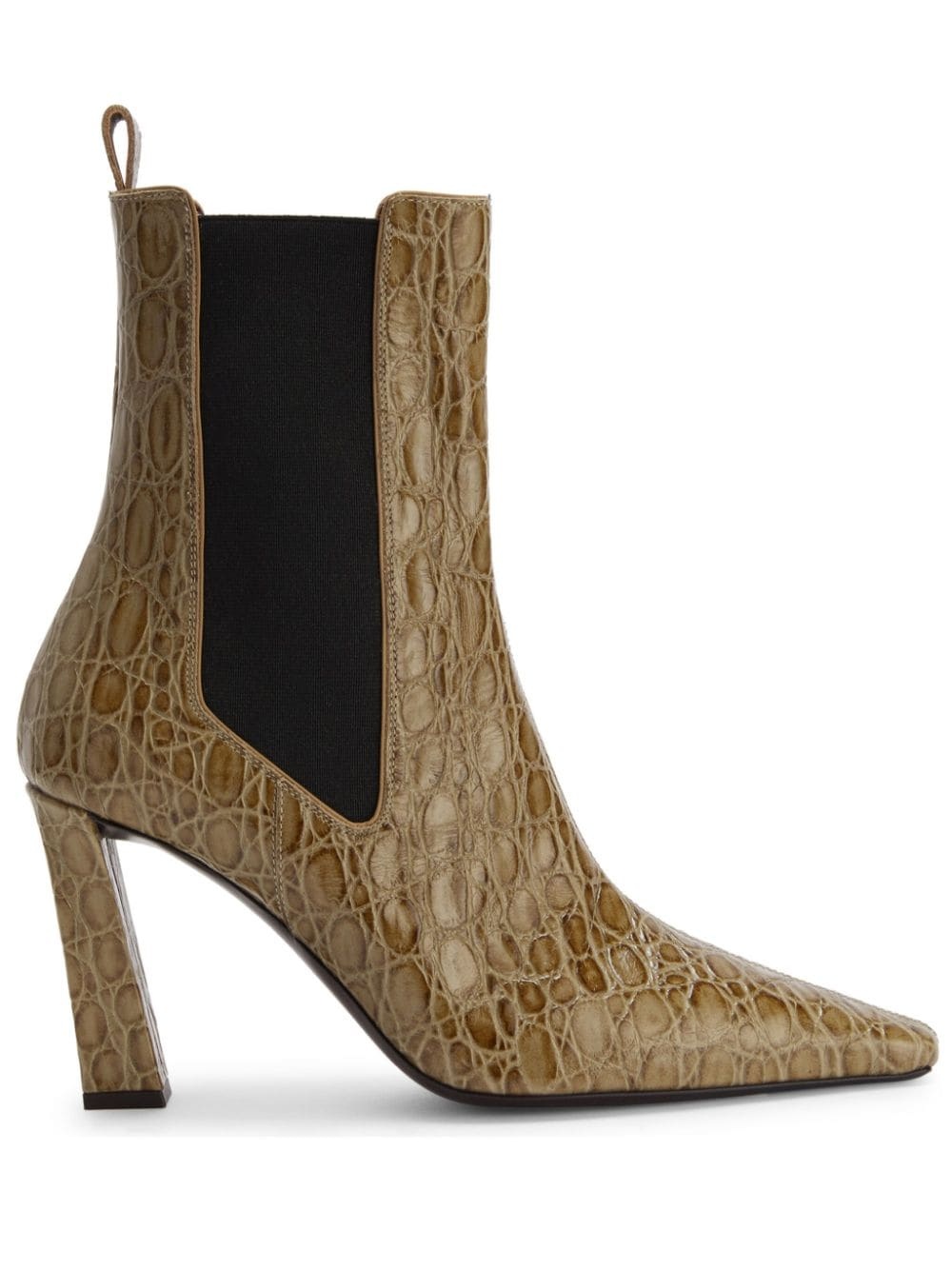 Janiee snake-print leather ankle boots - 1