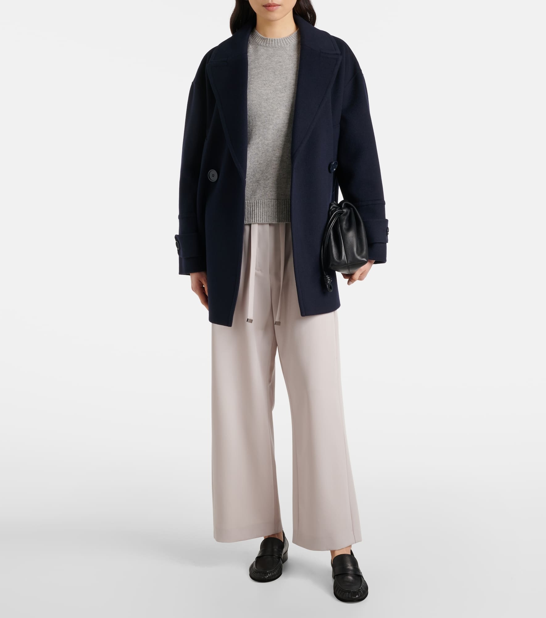 Argenta virgin wool crêpe wide-leg pants - 2