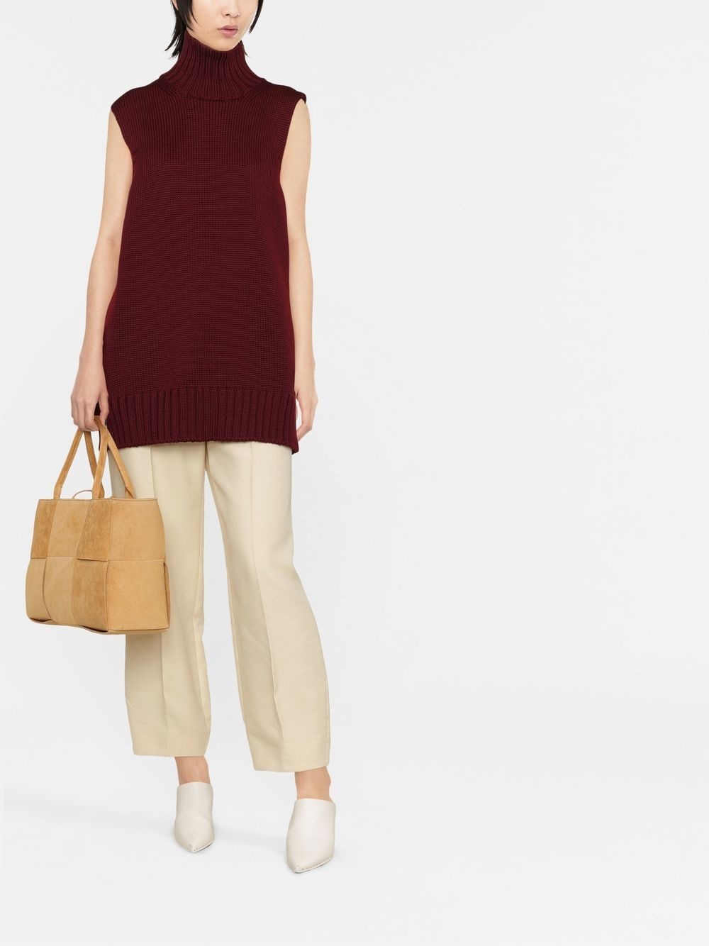 knitted high-neck vest - 2