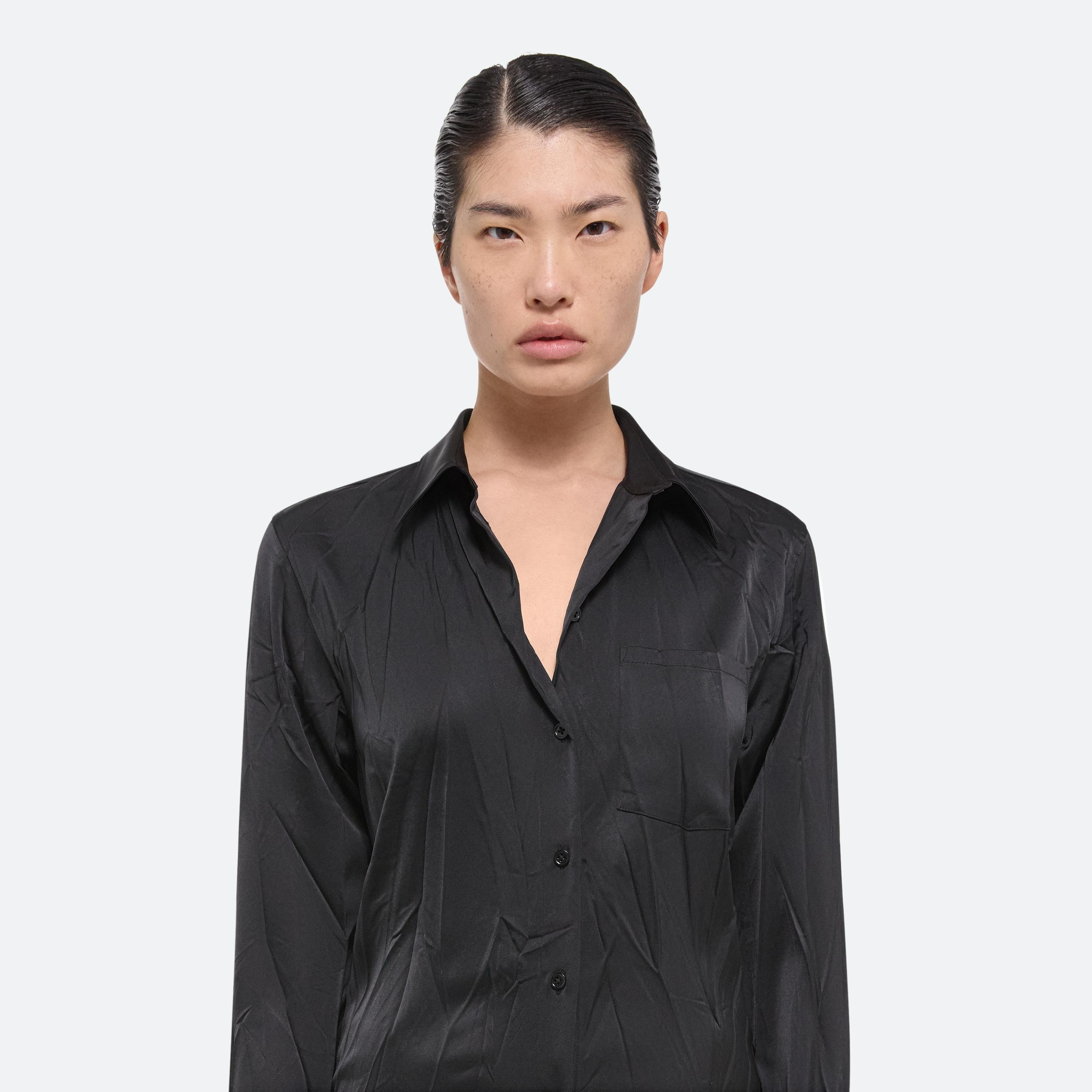 CLASSIC CRUSHED SATIN SHIRT - 6
