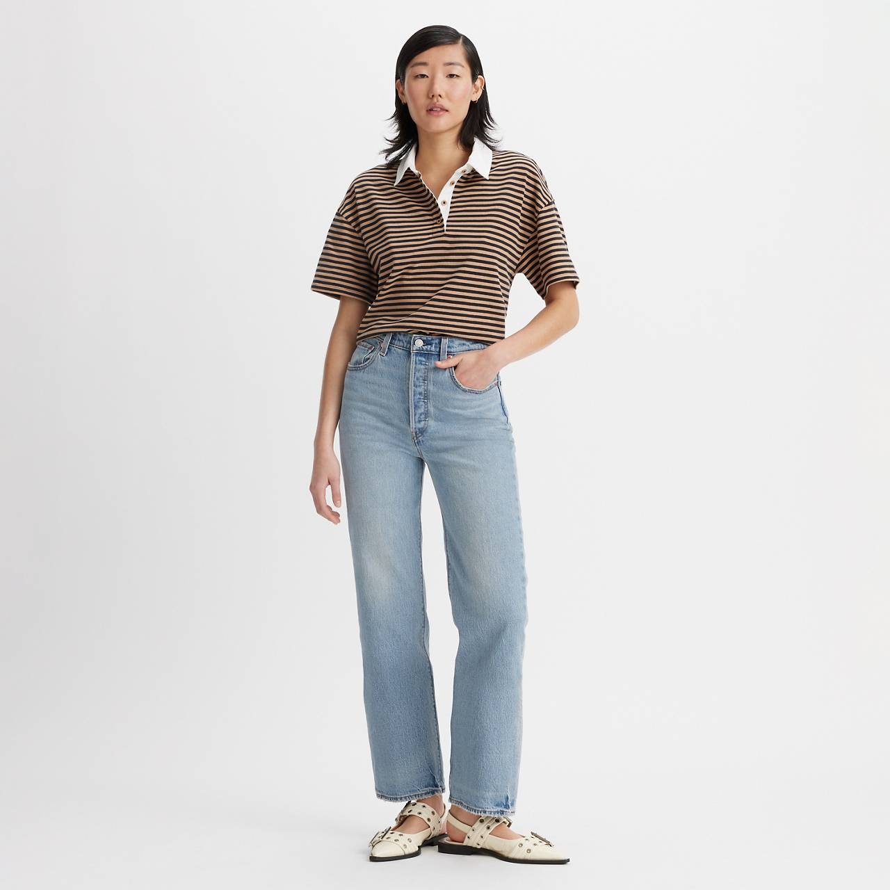 RIBCAGE STRAIGHT ANKLE WOMEN'S JEANS - 2