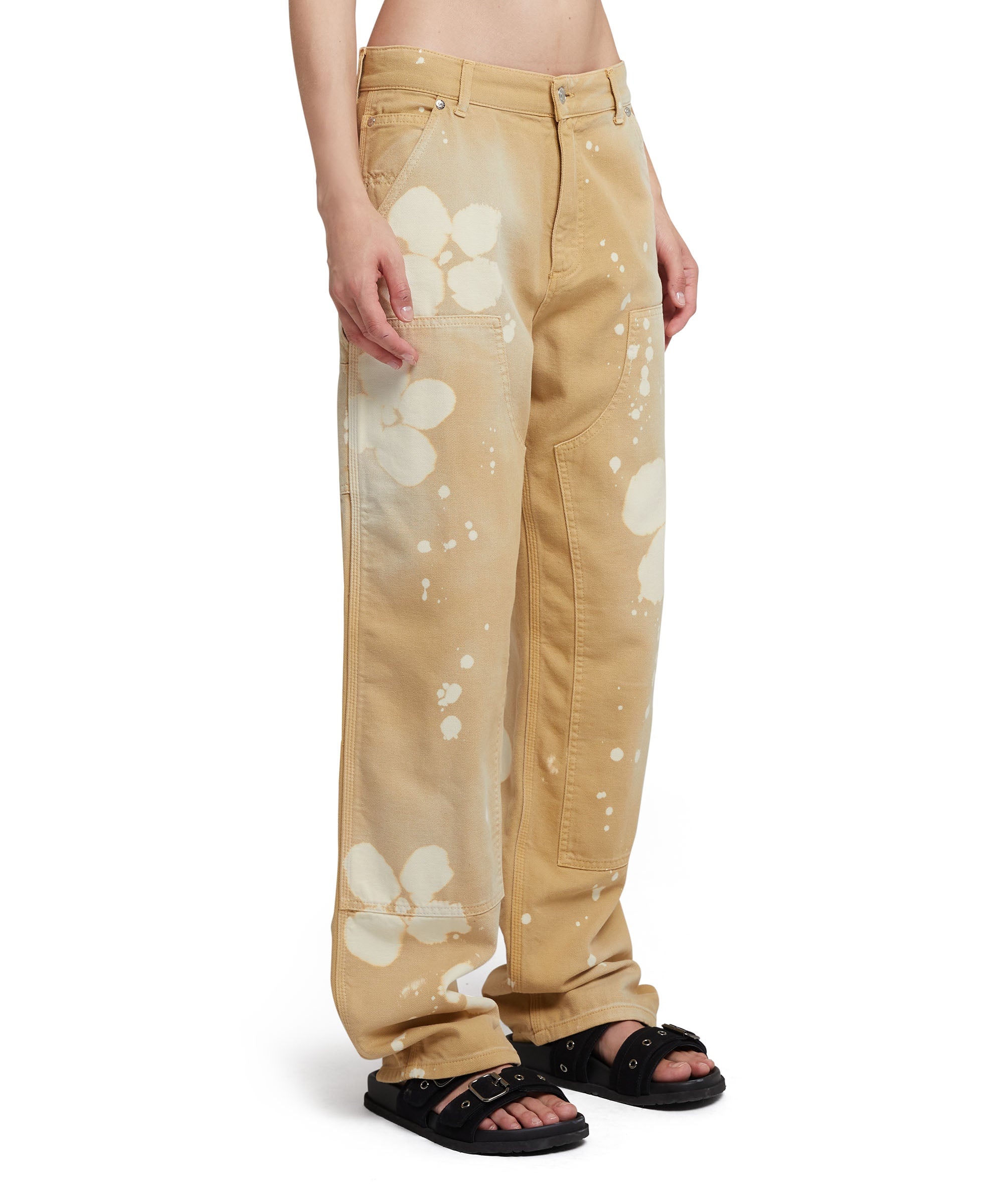 Workwear pants with tie-dye daisies - 4