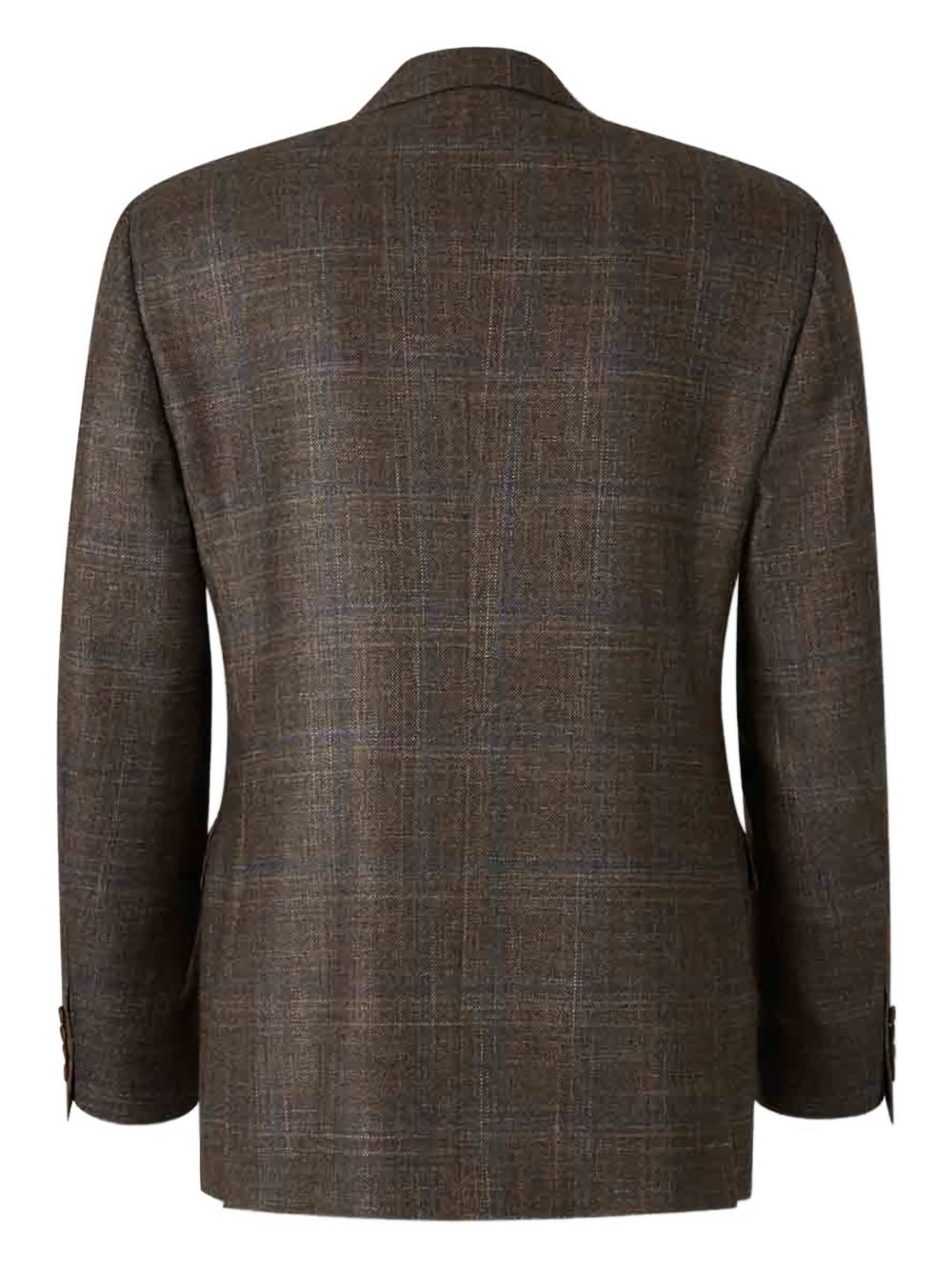 single-breasted checked blazer - 2