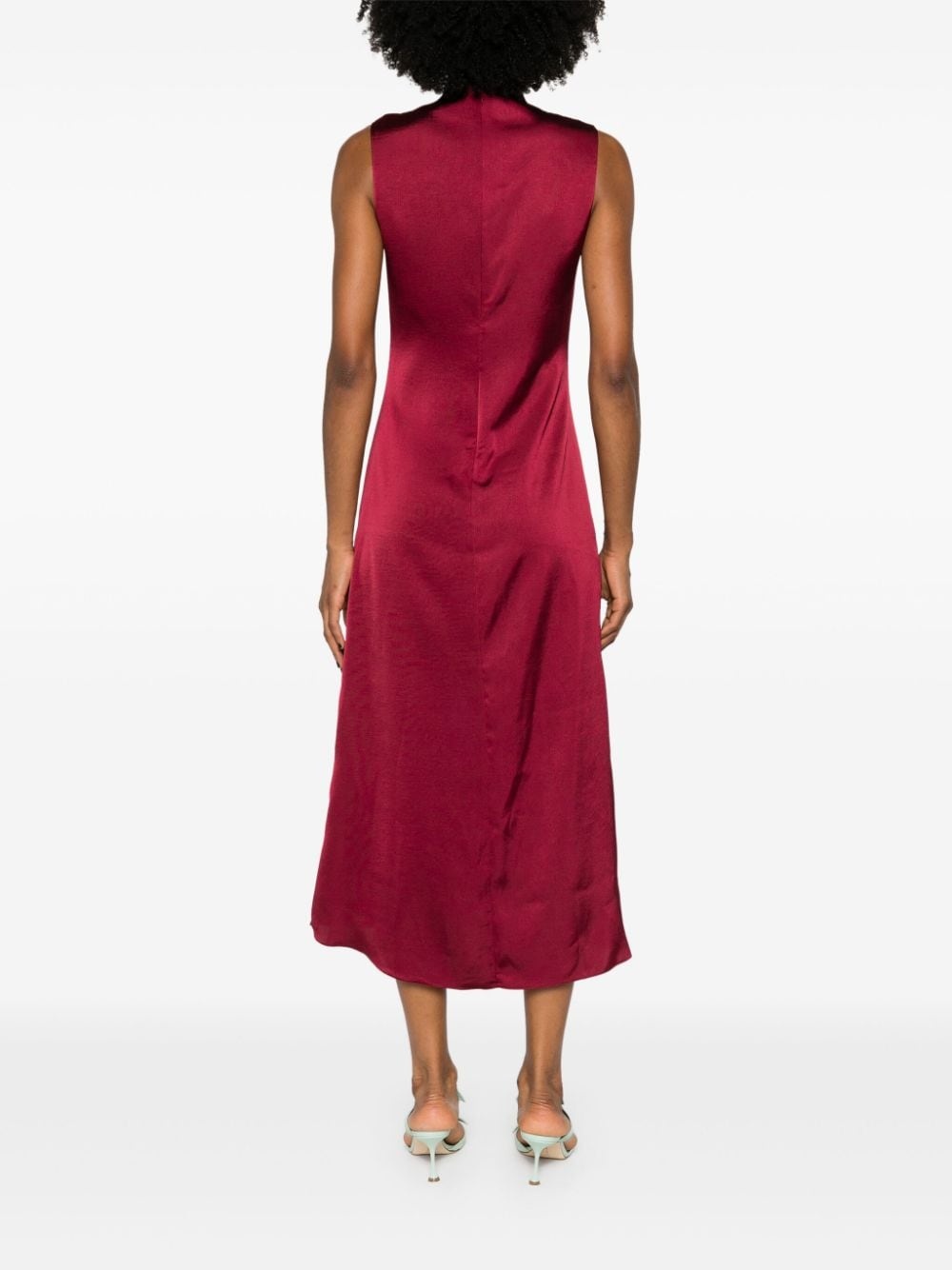 ruched sleeveless midi dress - 4