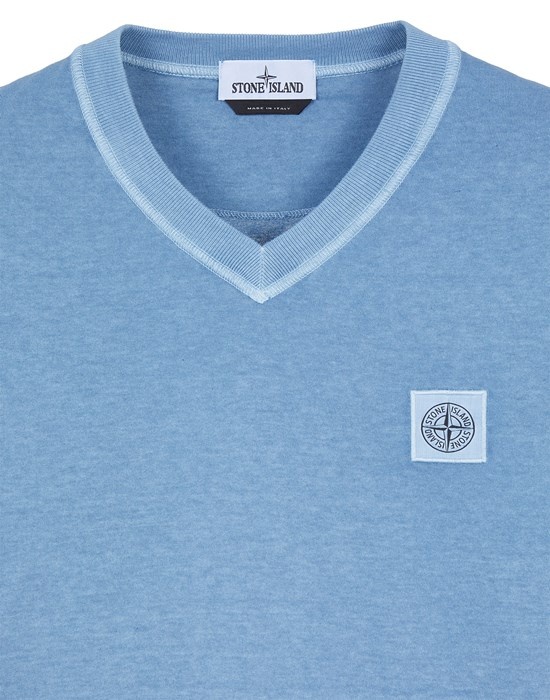 23857 COTTON JERSEY_GARMENT DYED 'FISSATO' TREATMENT PASTEL BLUE - 4