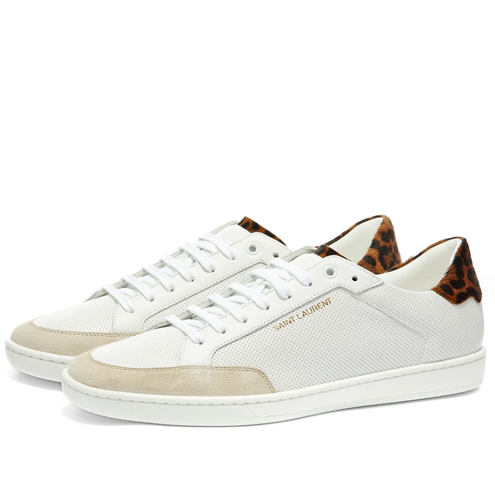 Saint Laurent SL10 Court Perf Leather Sneaker - 1