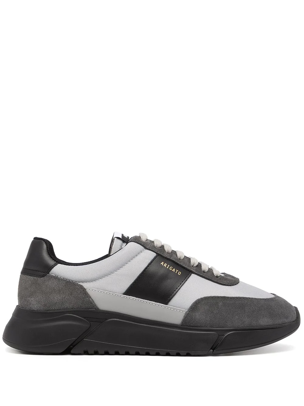 leather-panel trainers - 1