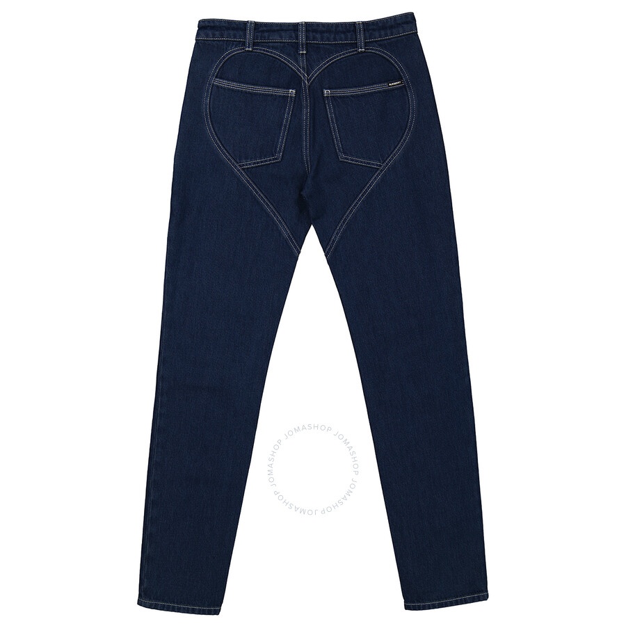 Burberry Ladies Dark Canvas Blue Heart-Motif Skinny Jeans - 2