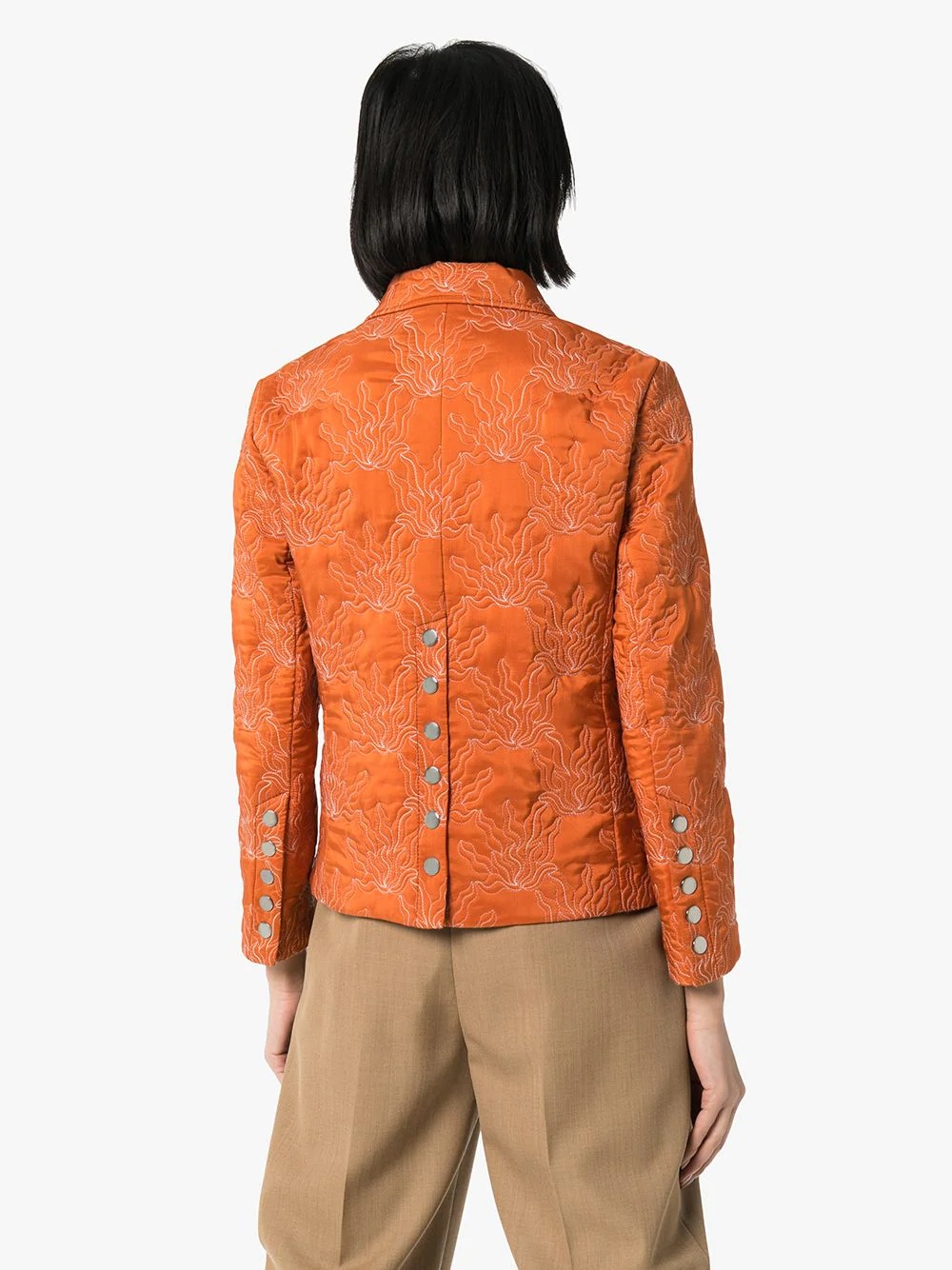 embroidered silk jacket - 4