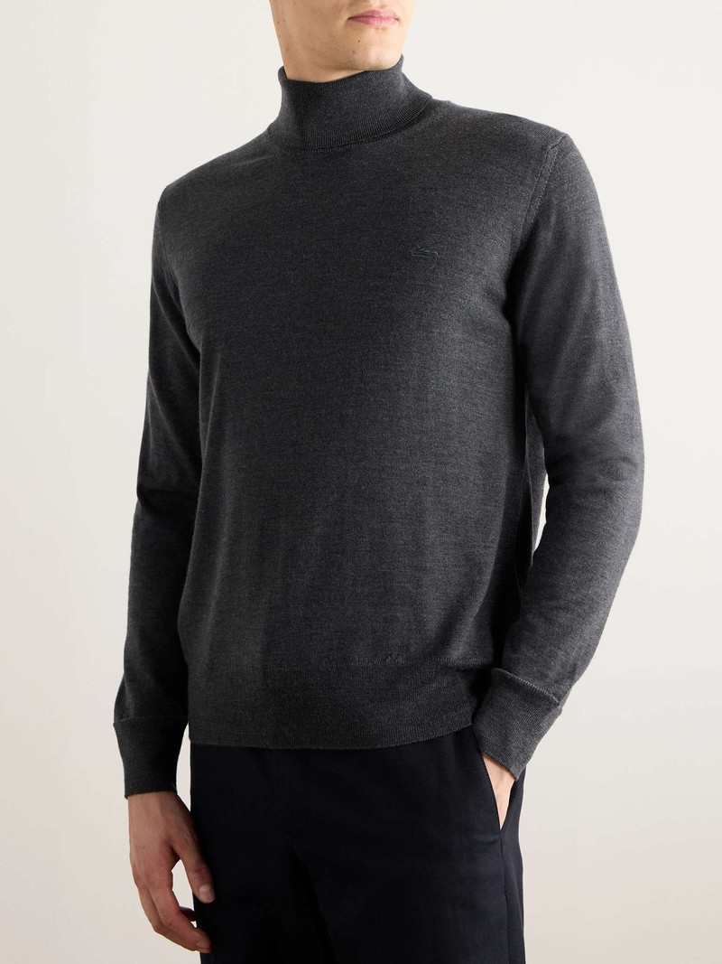 Logo-Embroidered Wool Rollneck Sweater 3