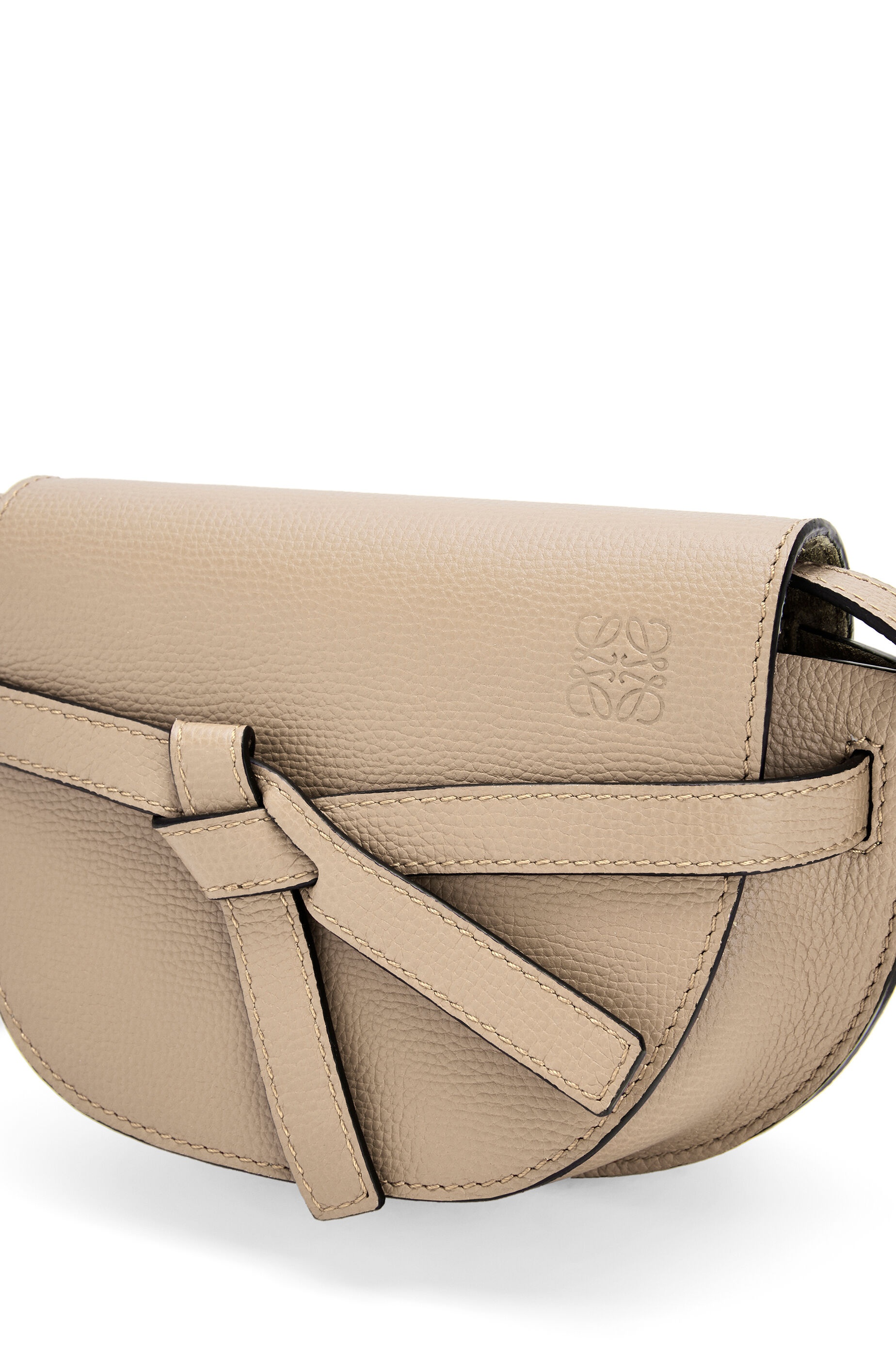 Mini Gate dual bag in pebble grain calfskin - 8