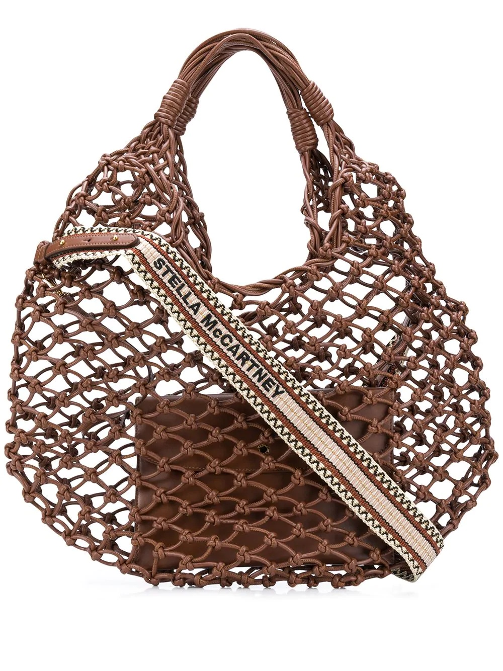 knotted net tote bag - 1