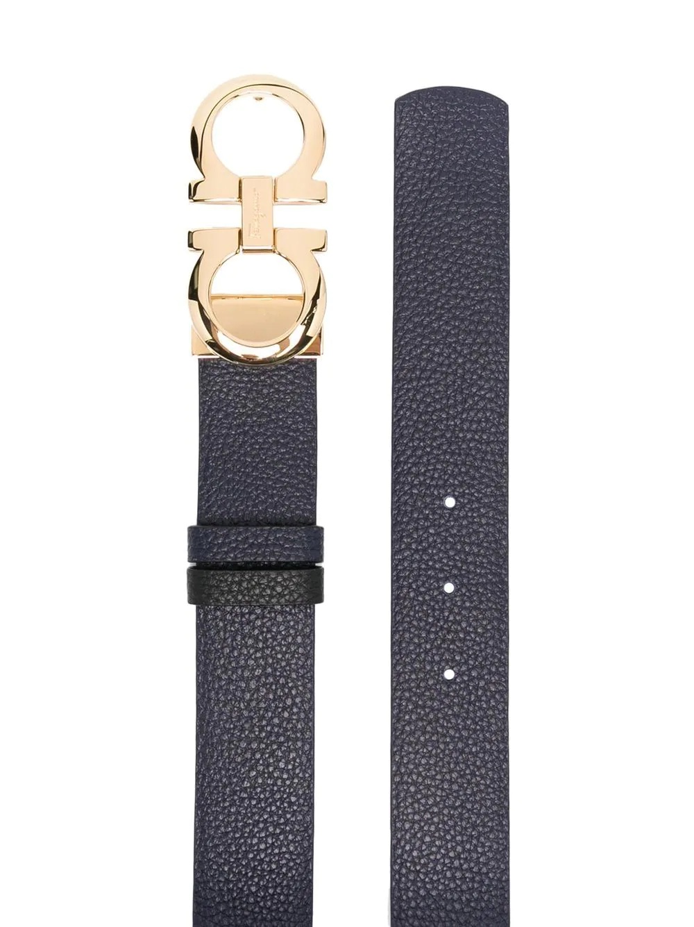 Gancini leather belt - 2