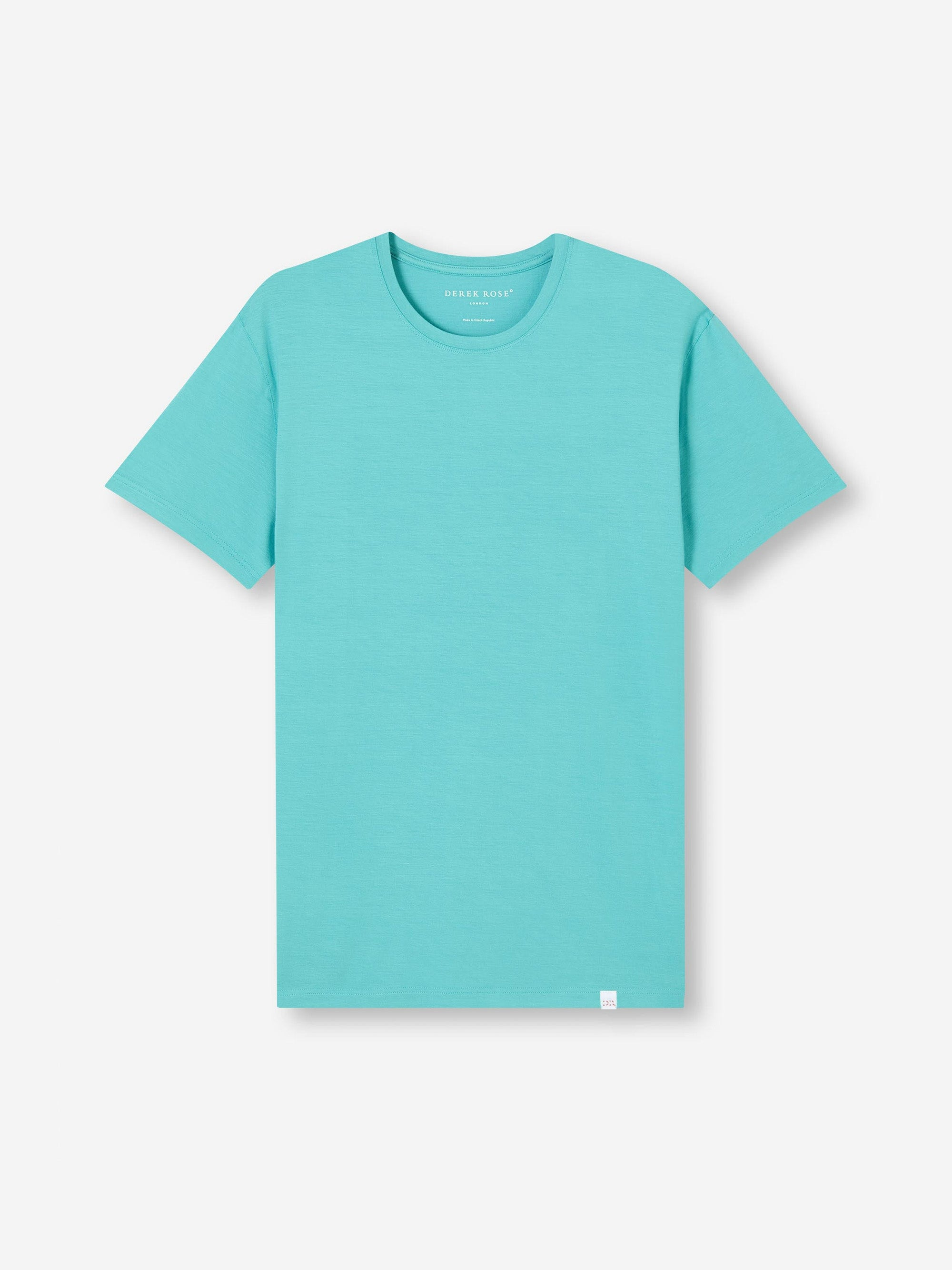 Men's T-Shirt Basel Micro Modal Stretch Turquoise - 2
