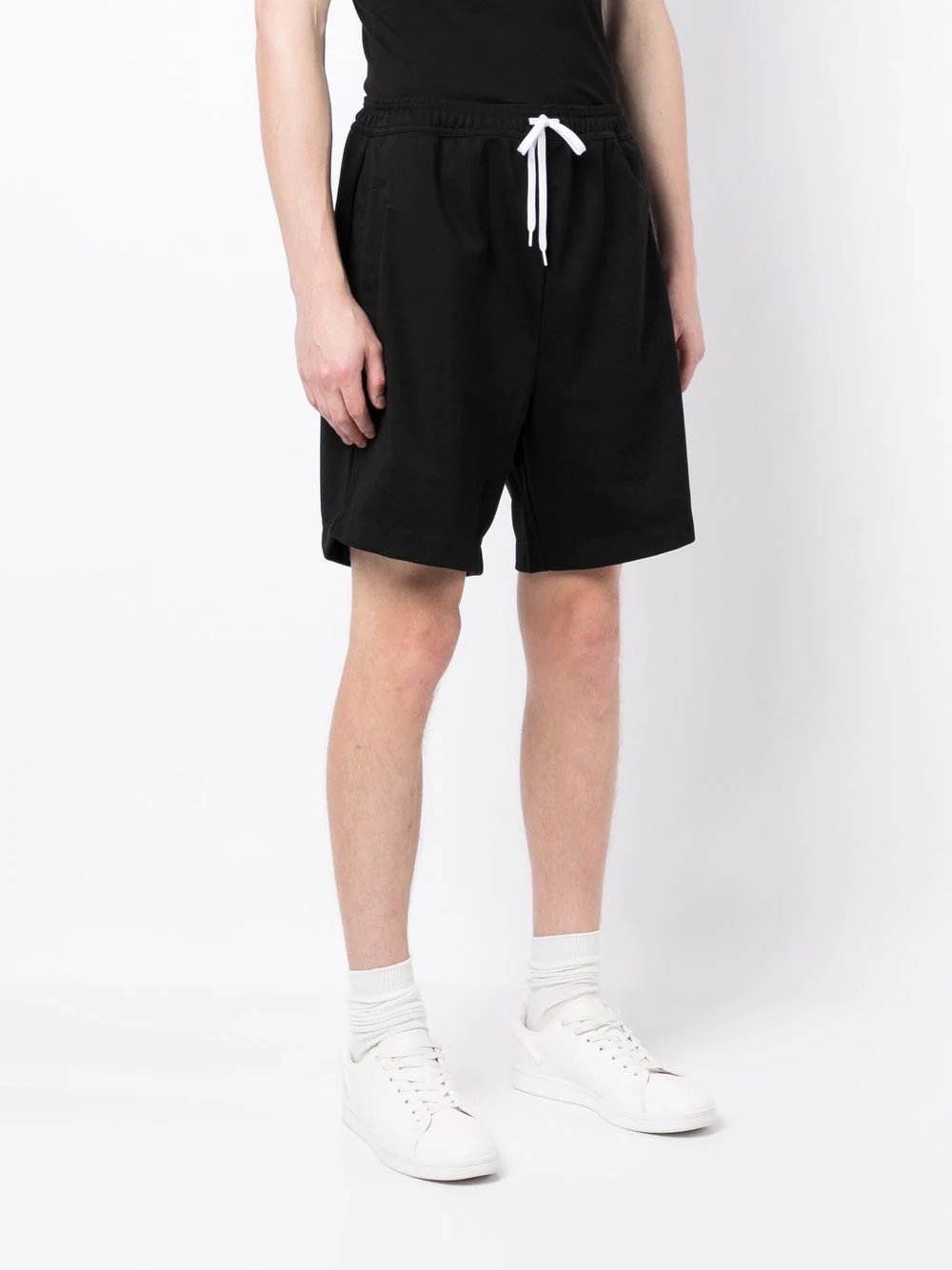 logo-embroidered drawstring shorts - 3