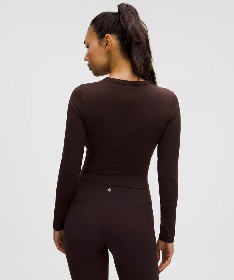 Cropped Nulu Twist-Hem Long-Sleeve Shirt 3
