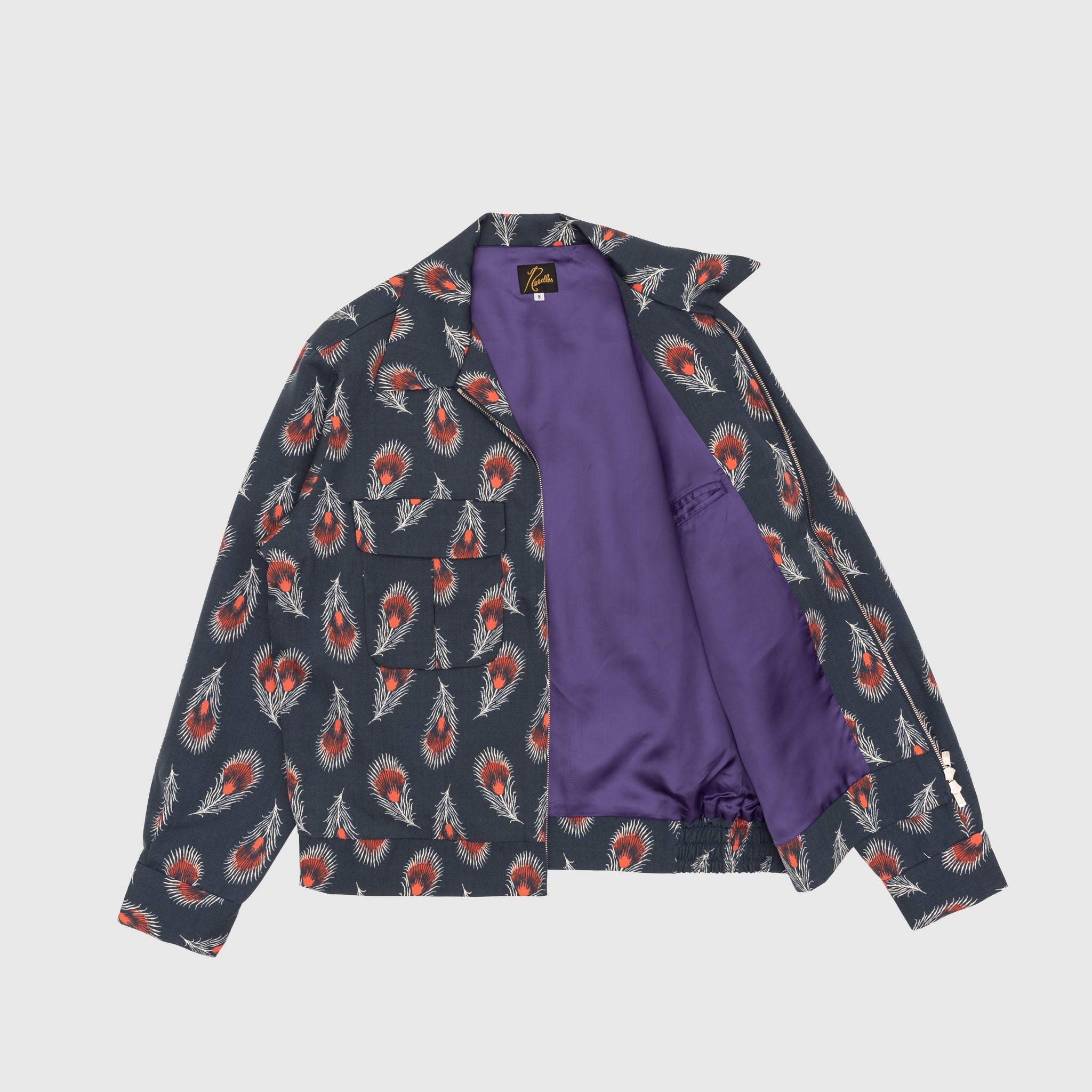 WOOL GABARDINE PRINTED SPORT JACKET - 10