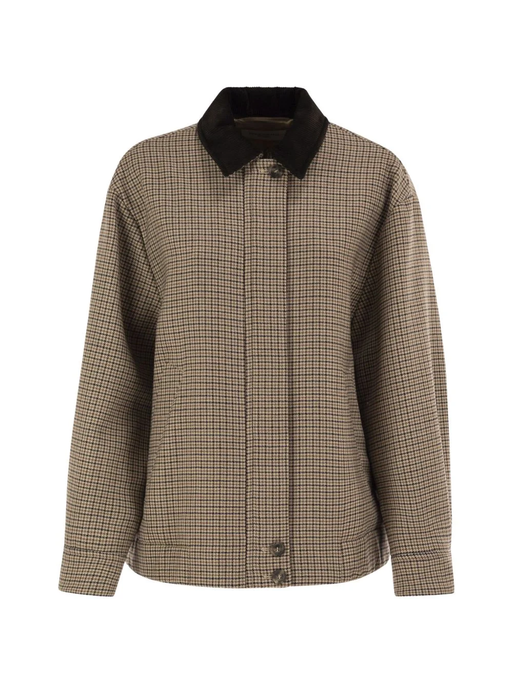 houndstooth-pattern virgin-wool jacket - 1