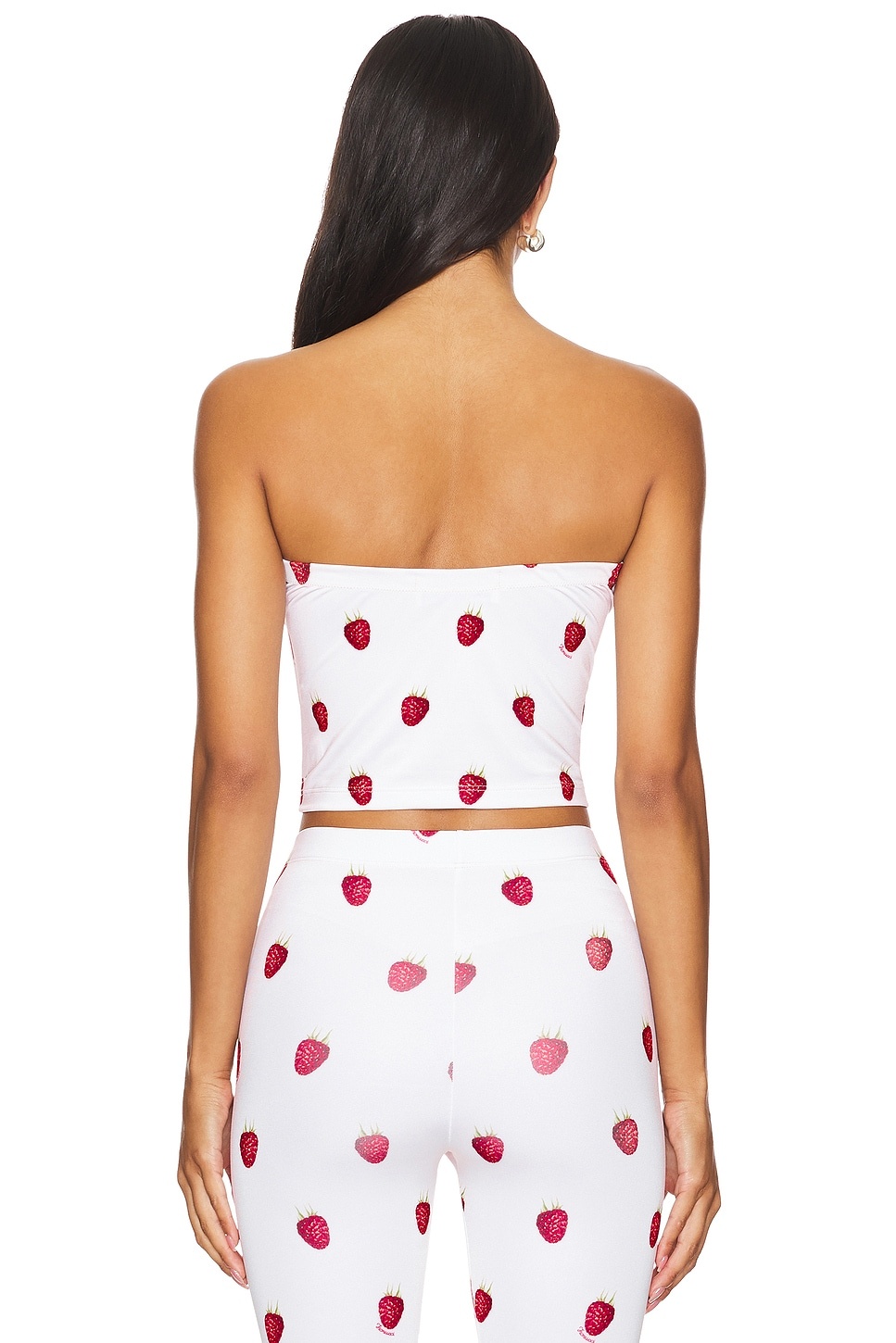 Raspberry Print Bustier Top - 3