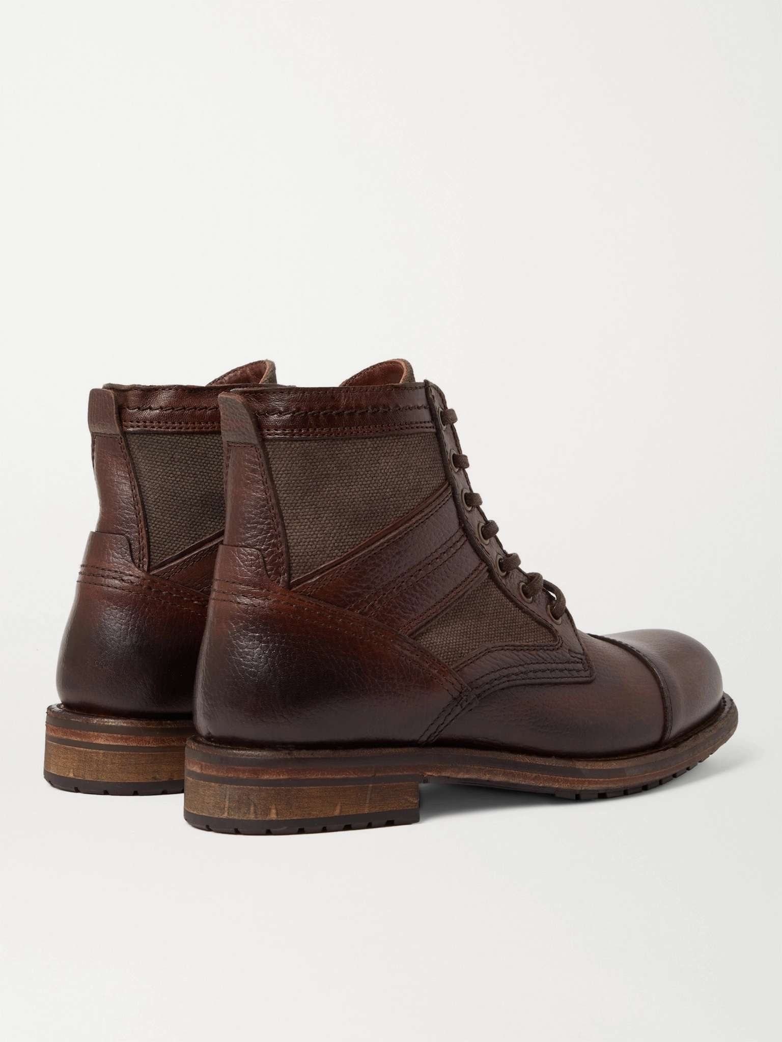 Trent Canvas and Full-Grain Leather Boots - 5