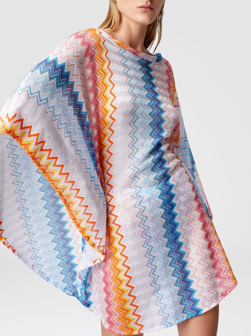 Zig zag lamé viscose의 짧은 kaftan은 배틀 슬리브와 혼합 4