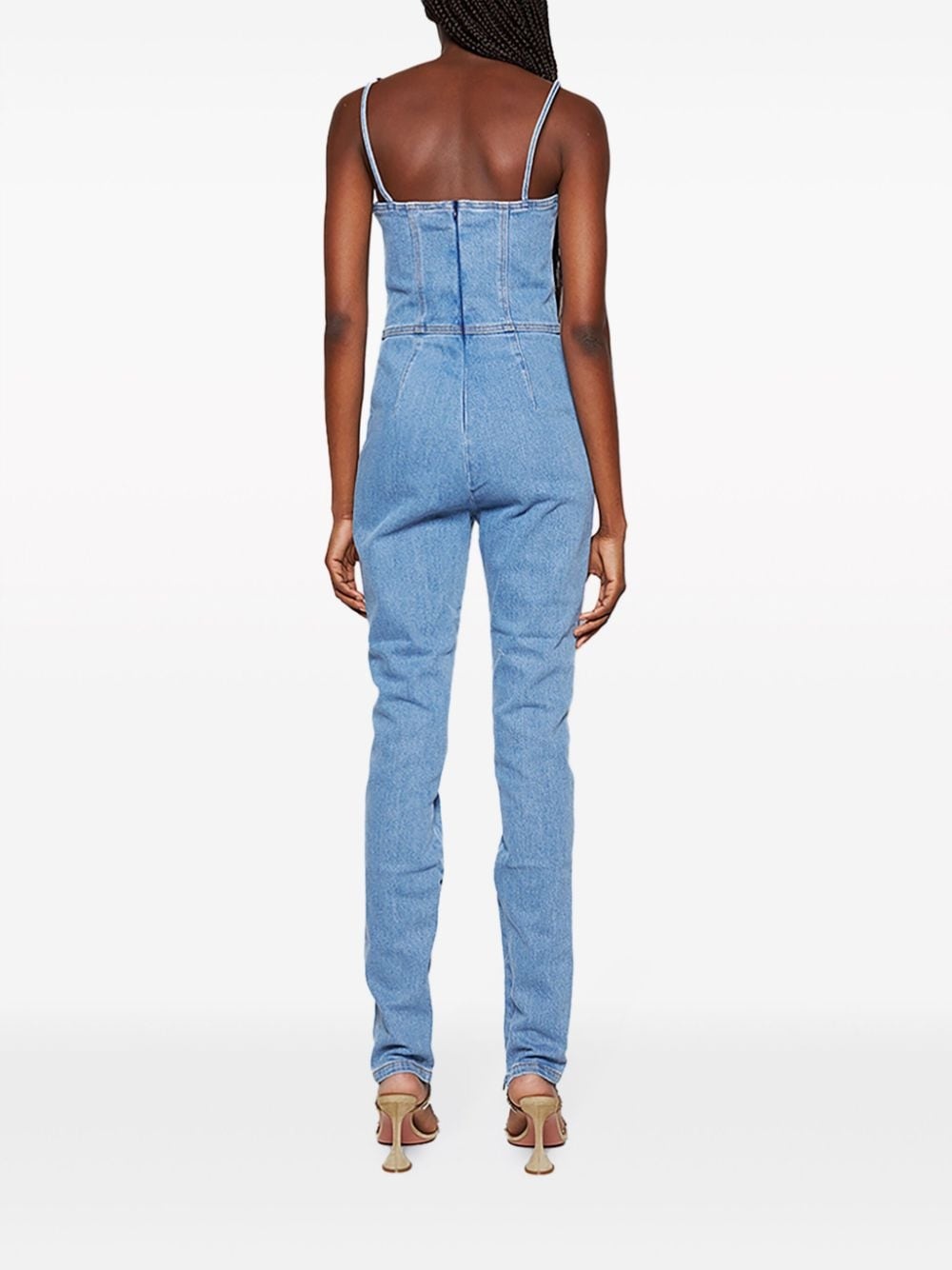 denim bustier jumpsuit - 5