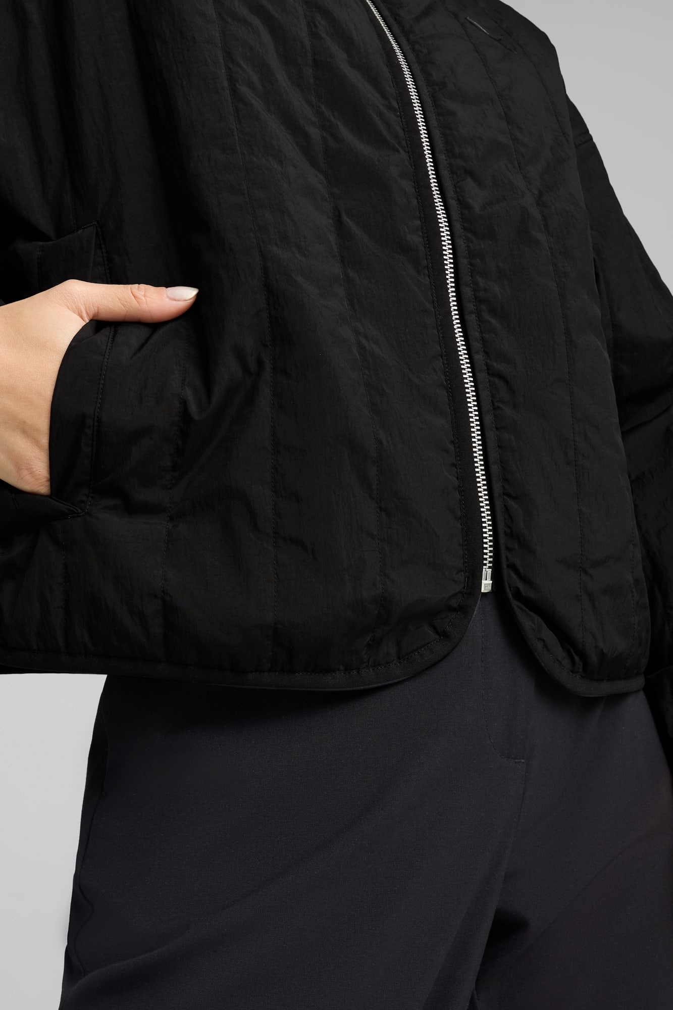 Wardrobe Essentials Women's Relaxed Reversible Liner Jacket - 4