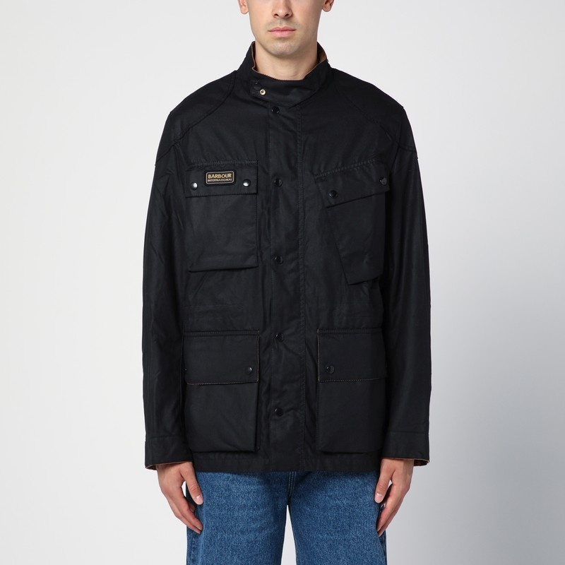 Black waxed International jacket - 1