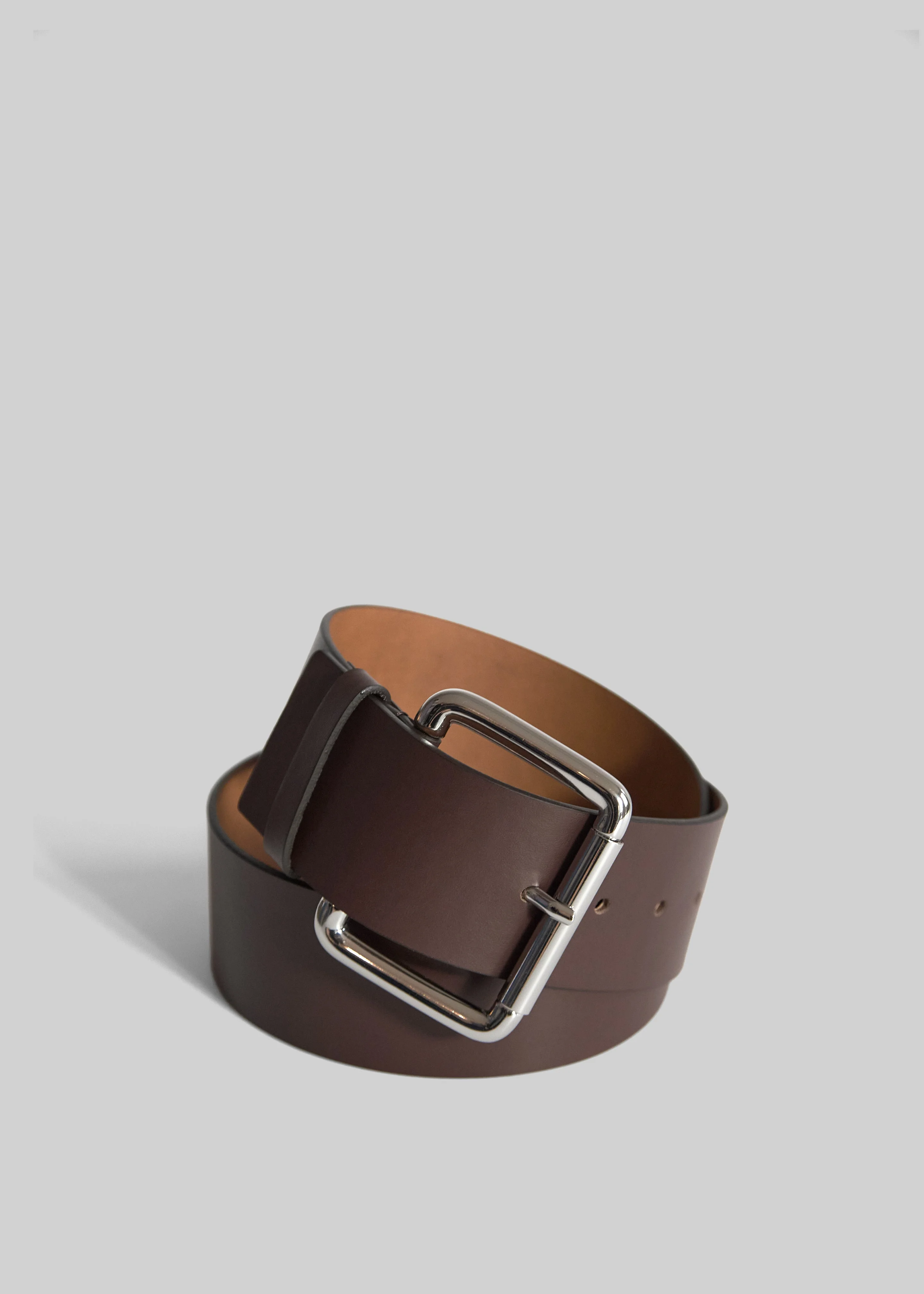 Marty Leather Belt - Dark Brown - 1